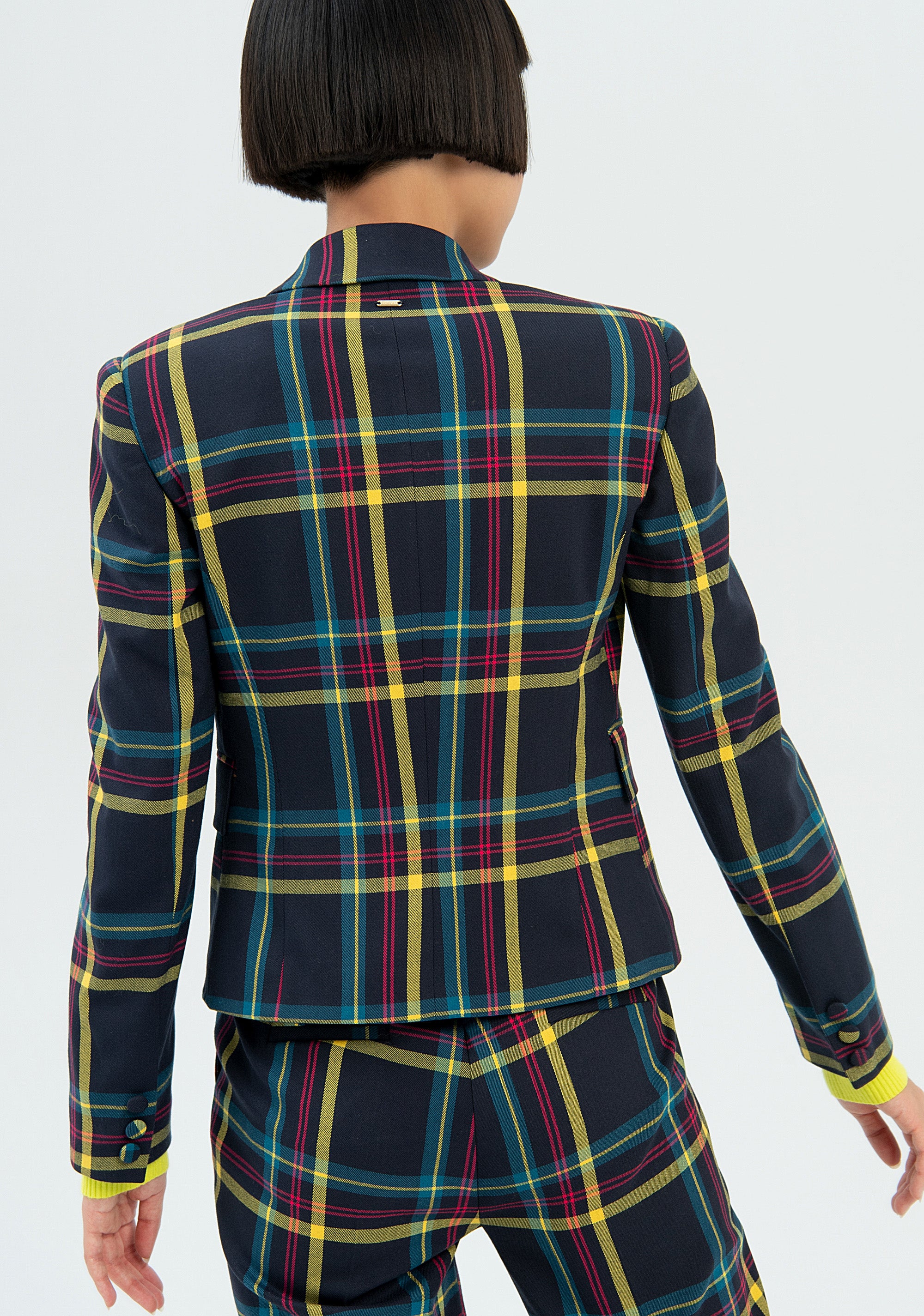 Blazer regular doppio petto in tartan-FRACOMINA-FR22WJ2005W575O2-210-FA-XS