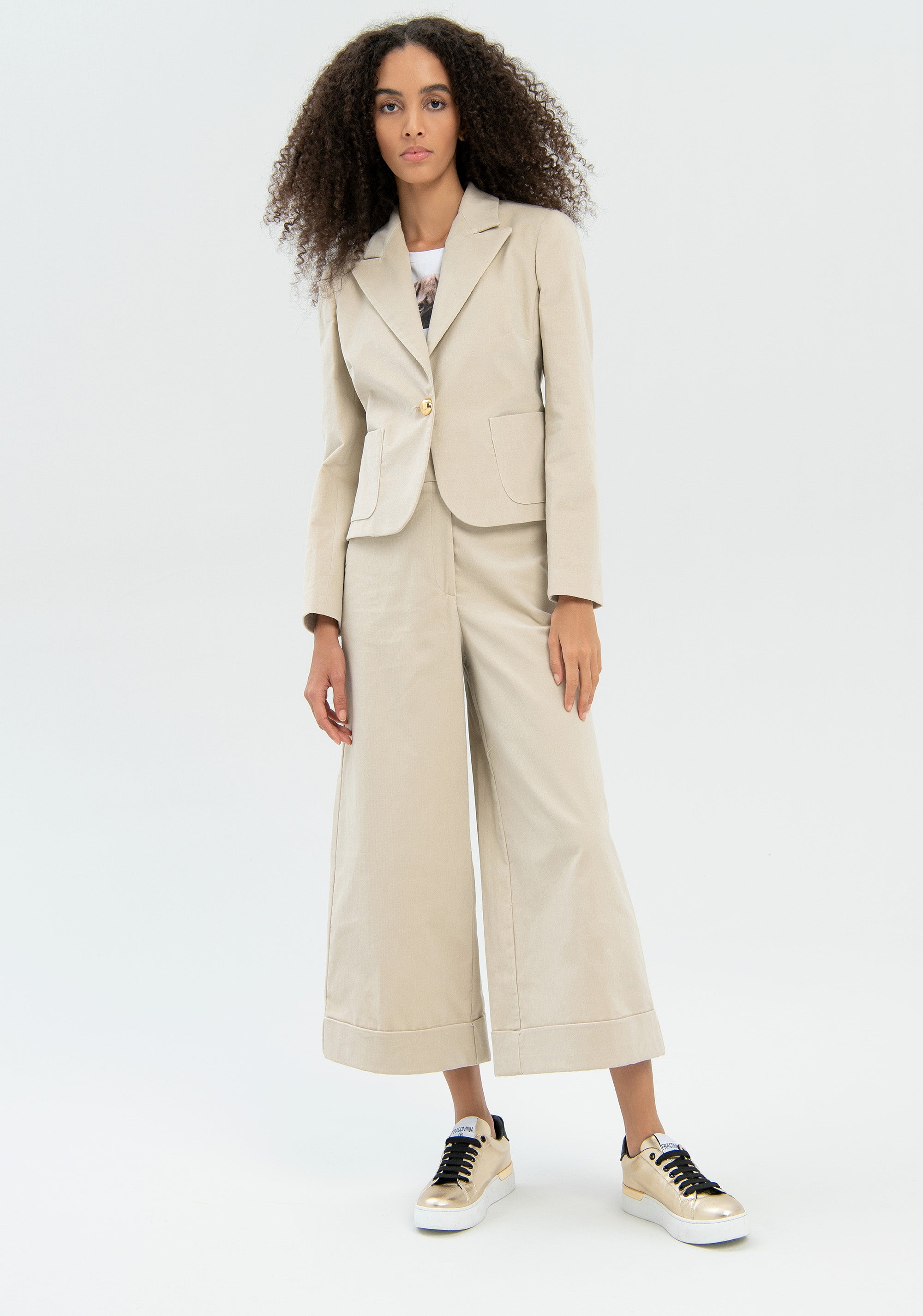 Blazer regular mono petto in velluto 1000 righe-FRACOMINA-FR22WJ2006W56701-L20-FA-XS