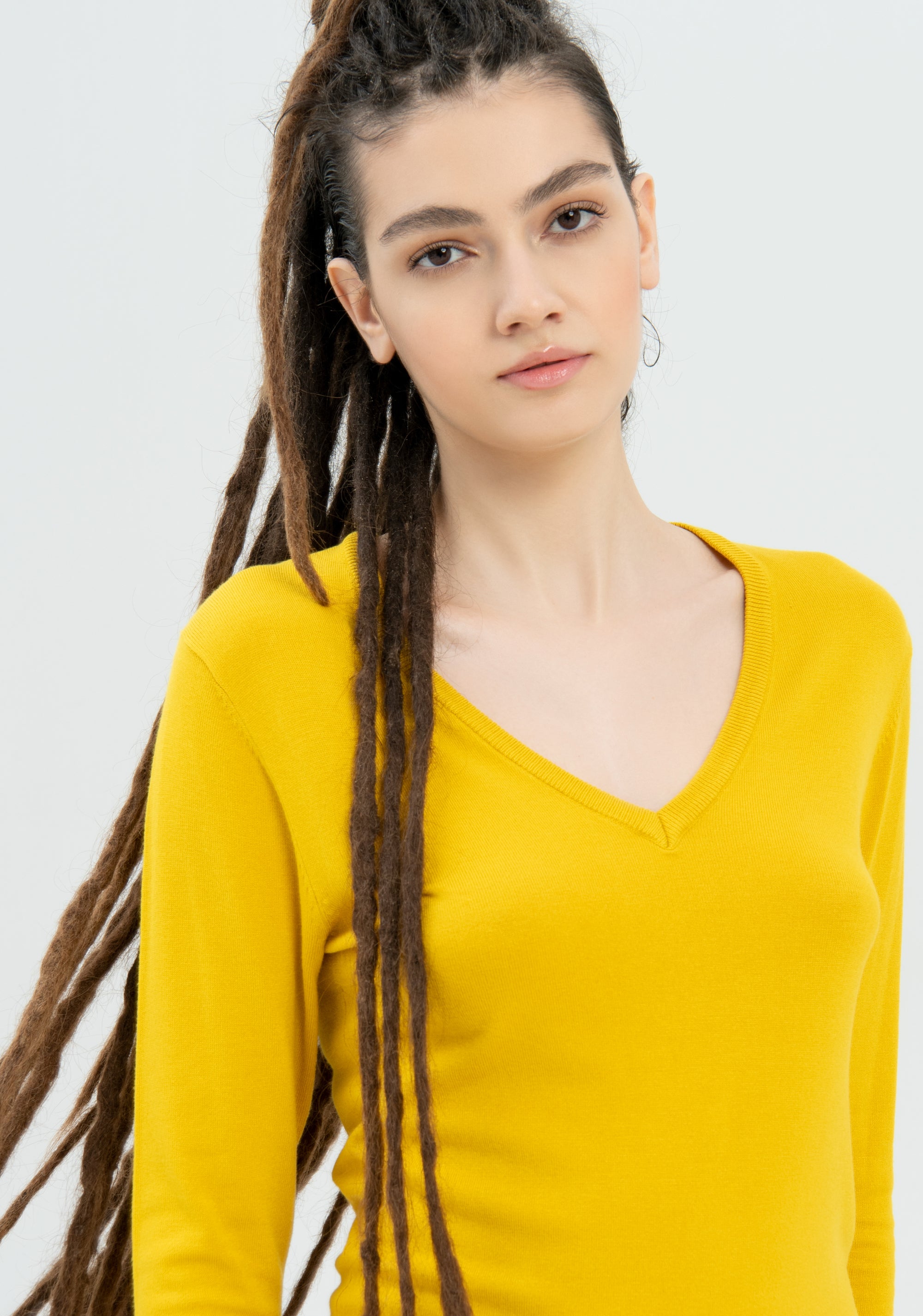Maglia regular con scollo a V-FRACOMINA-FR22WT7002K42101-300-FA-XS