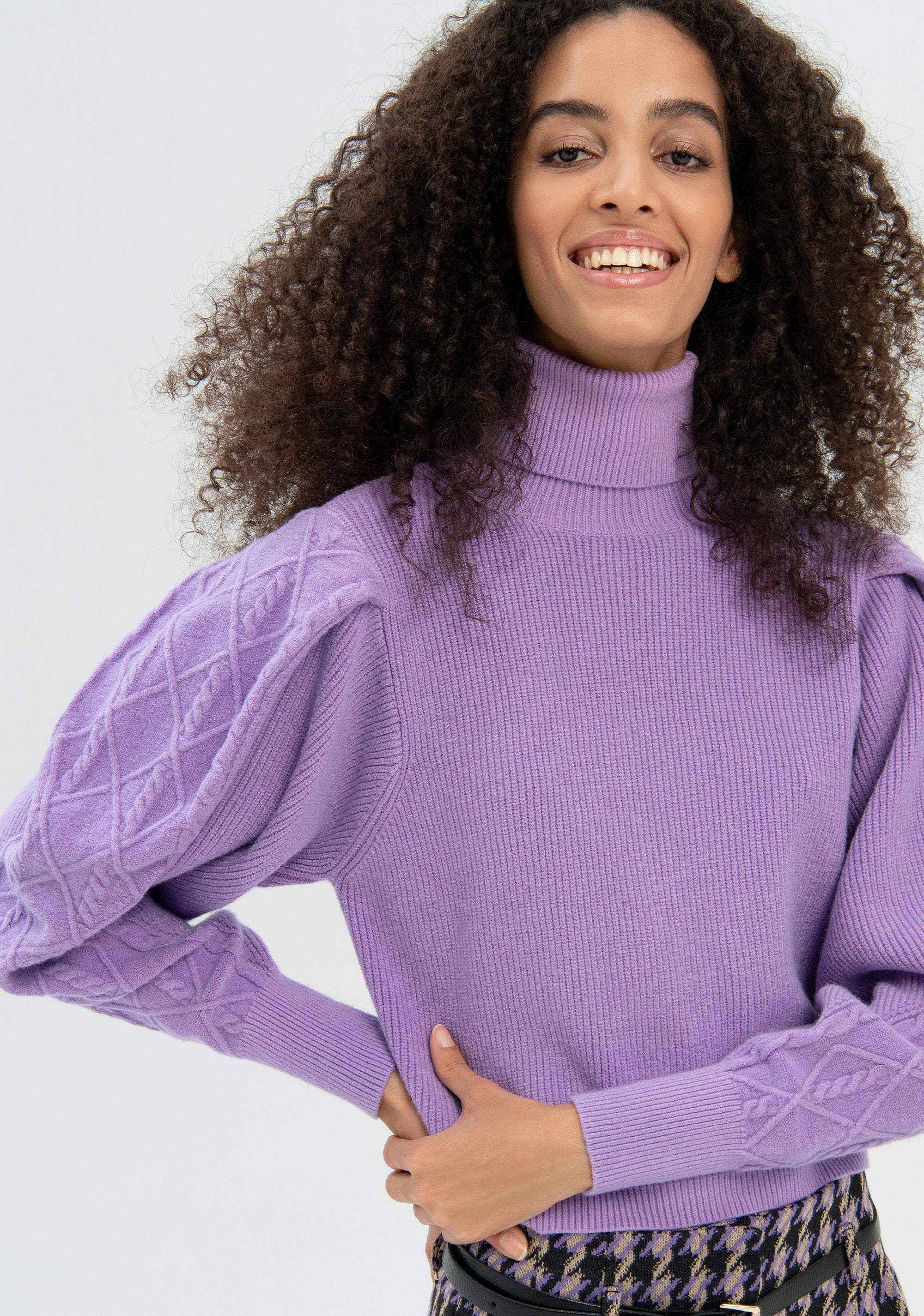 Maglia slim a coste con collo alto-FRACOMINA-FR22WT7039K45901-I89-FA-XS