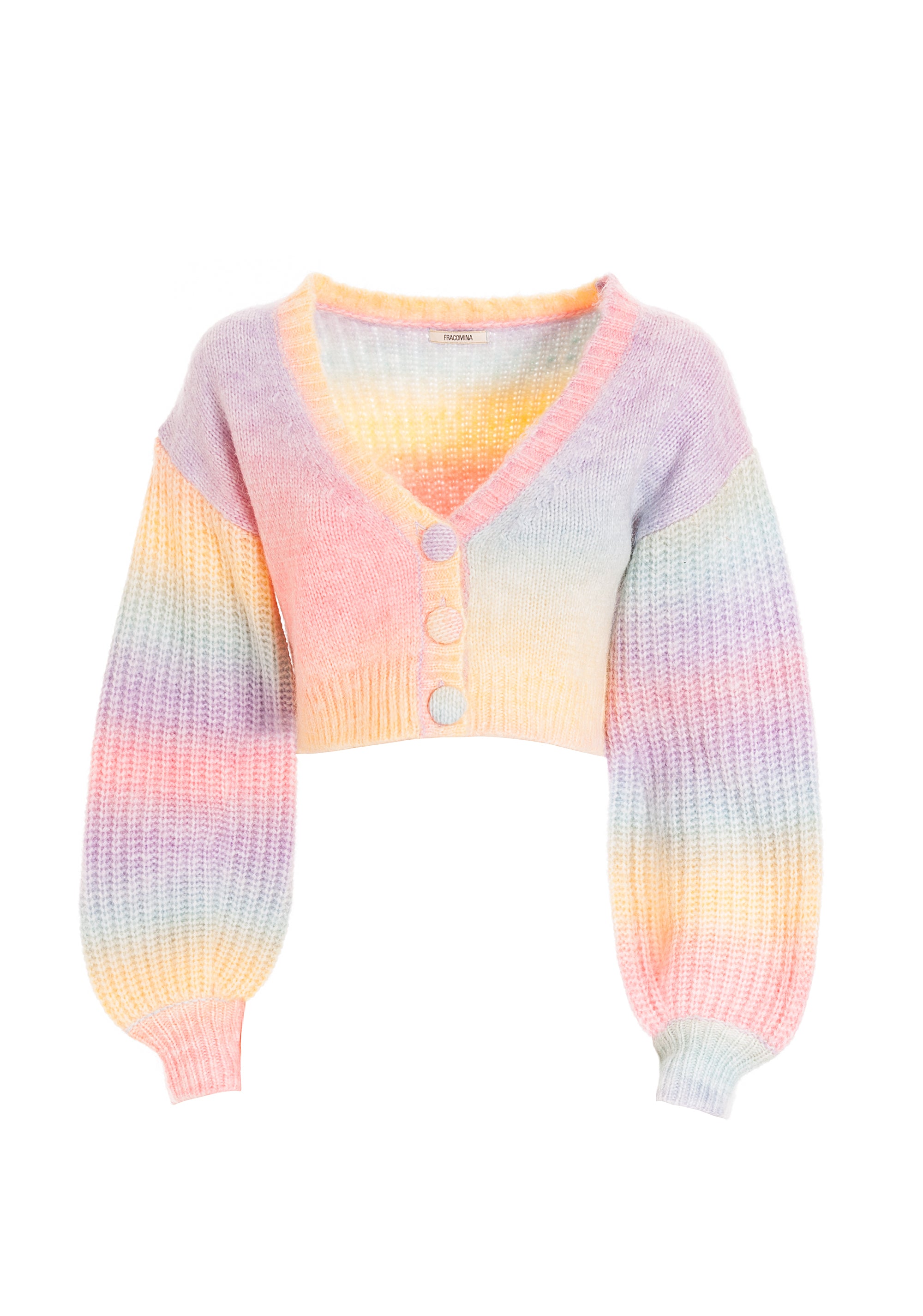 Cardigan cropped multi colore-FRACOMINA-FR22WT8005K45801-210-FA-XS