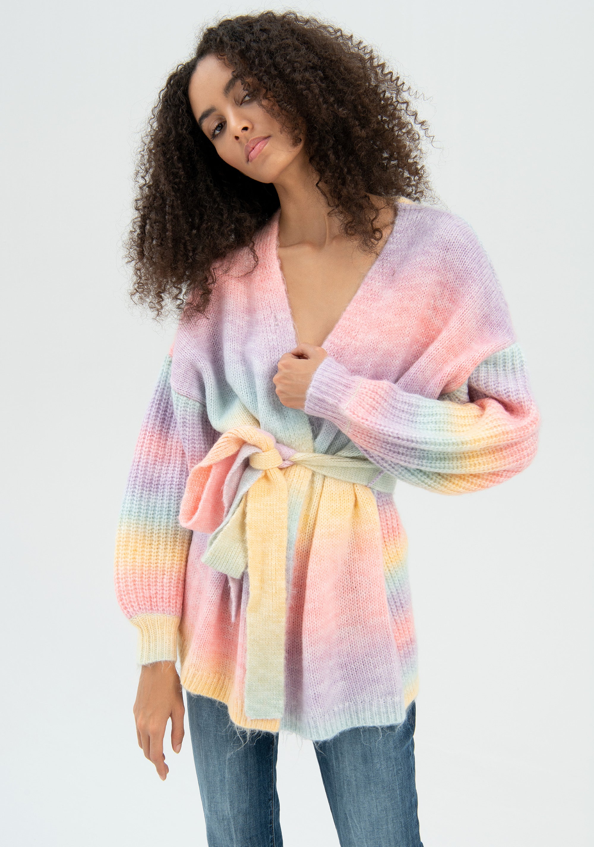 Cardigan over aperto multi colore-FRACOMINA-FR22WT8006K45801-210-FA-XS