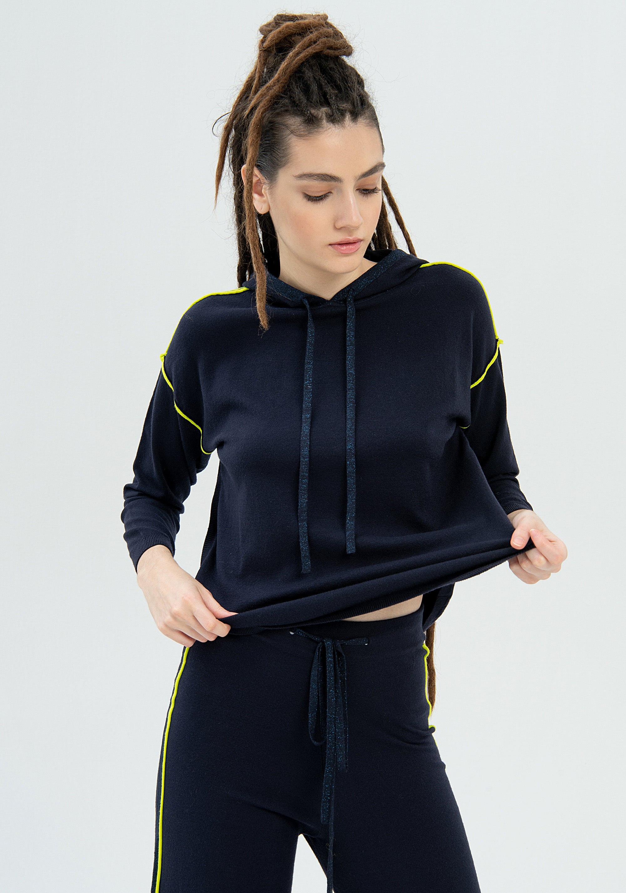 Pantalone palazzo flare in felpa-FRACOMINA-FR22WV3009K45901-L21-FA-XS