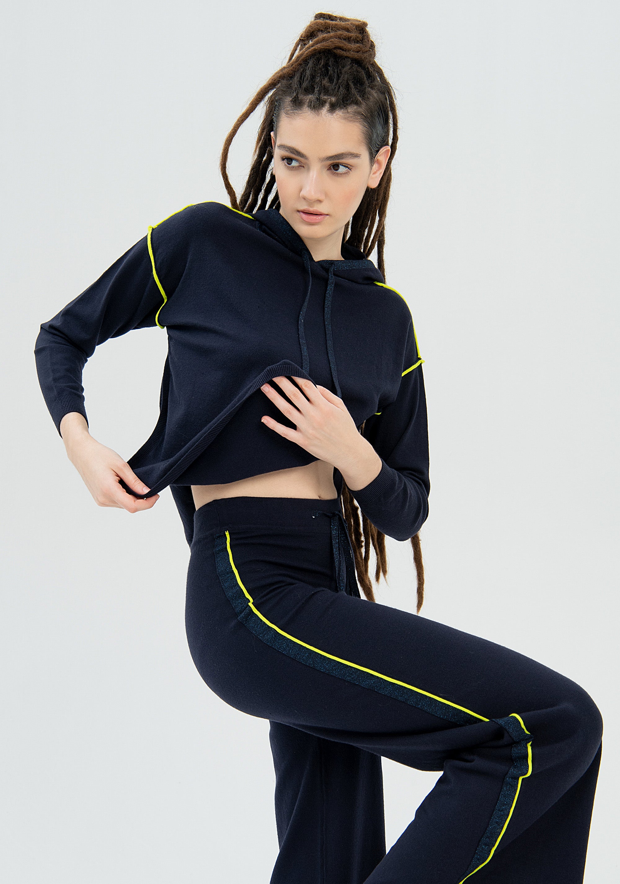 Pantalone palazzo flare in felpa-FRACOMINA-FR22WV3009K45901-L21-FA-XS