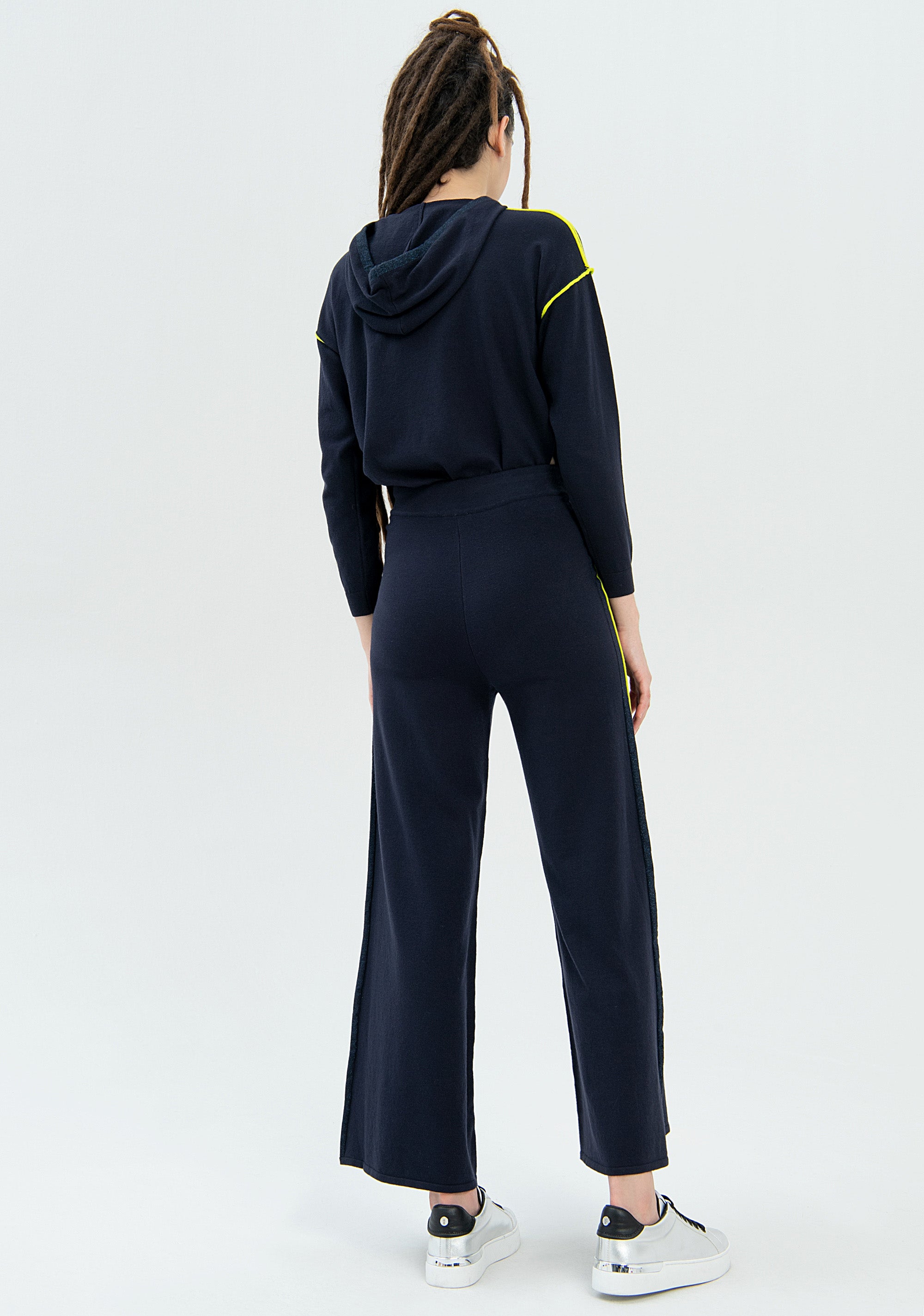 Pantalone palazzo flare in felpa-FRACOMINA-FR22WV3009K45901-L21-FA-XS