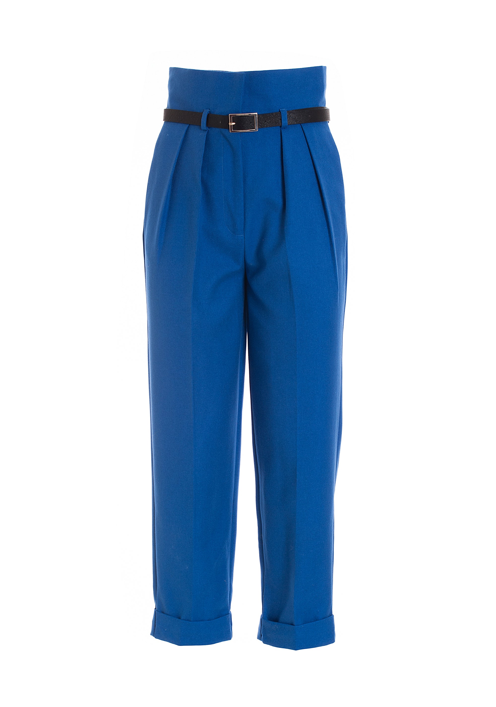 Pantalone regular a vita alta in tessuto tecnico-FRACOMINA-FR22WV4008W56101-078-FP-36