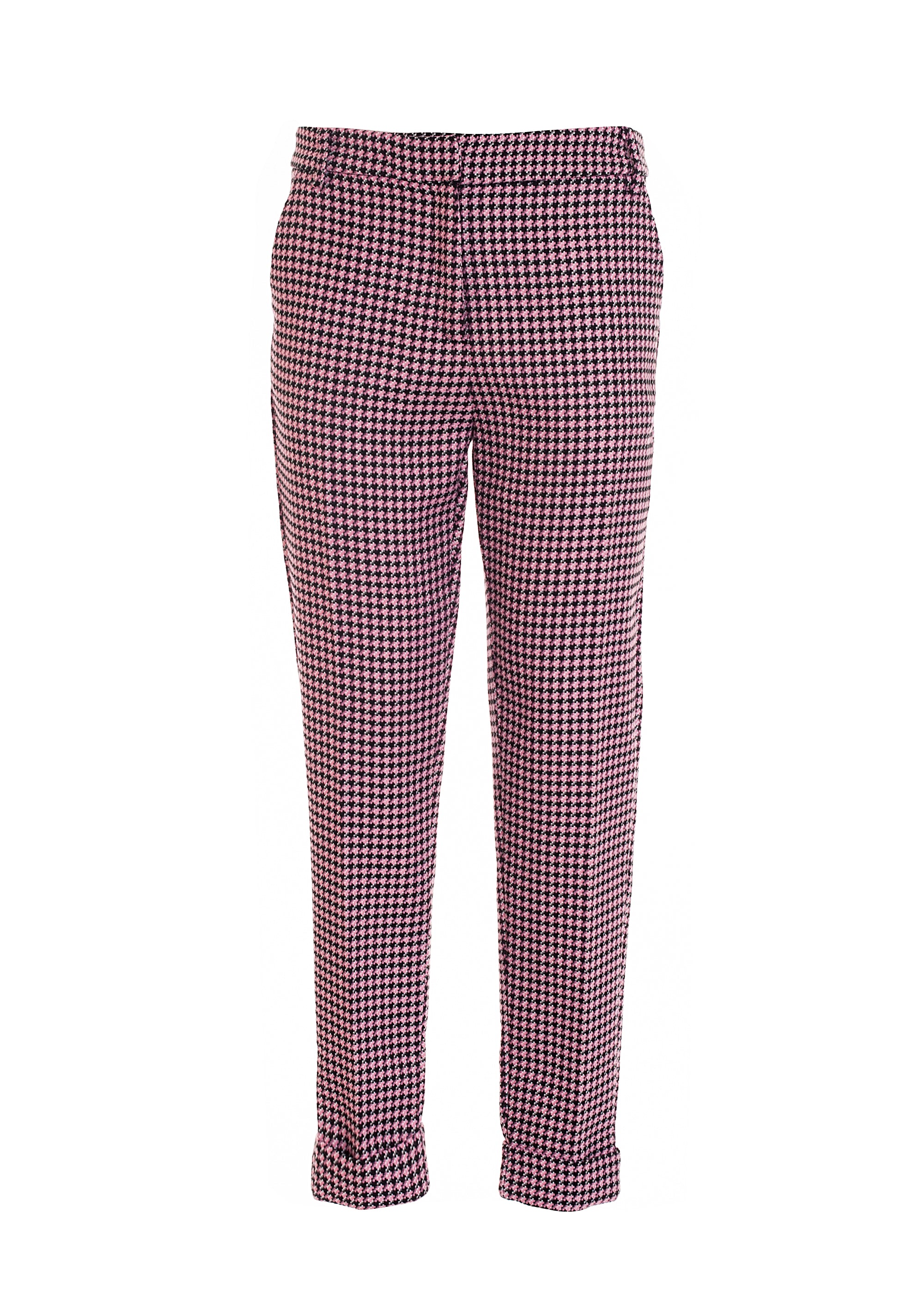 Pantalone chino regular in fantasia pied de poule-FRACOMINA-FR22WV4011W57201-665-FP-36