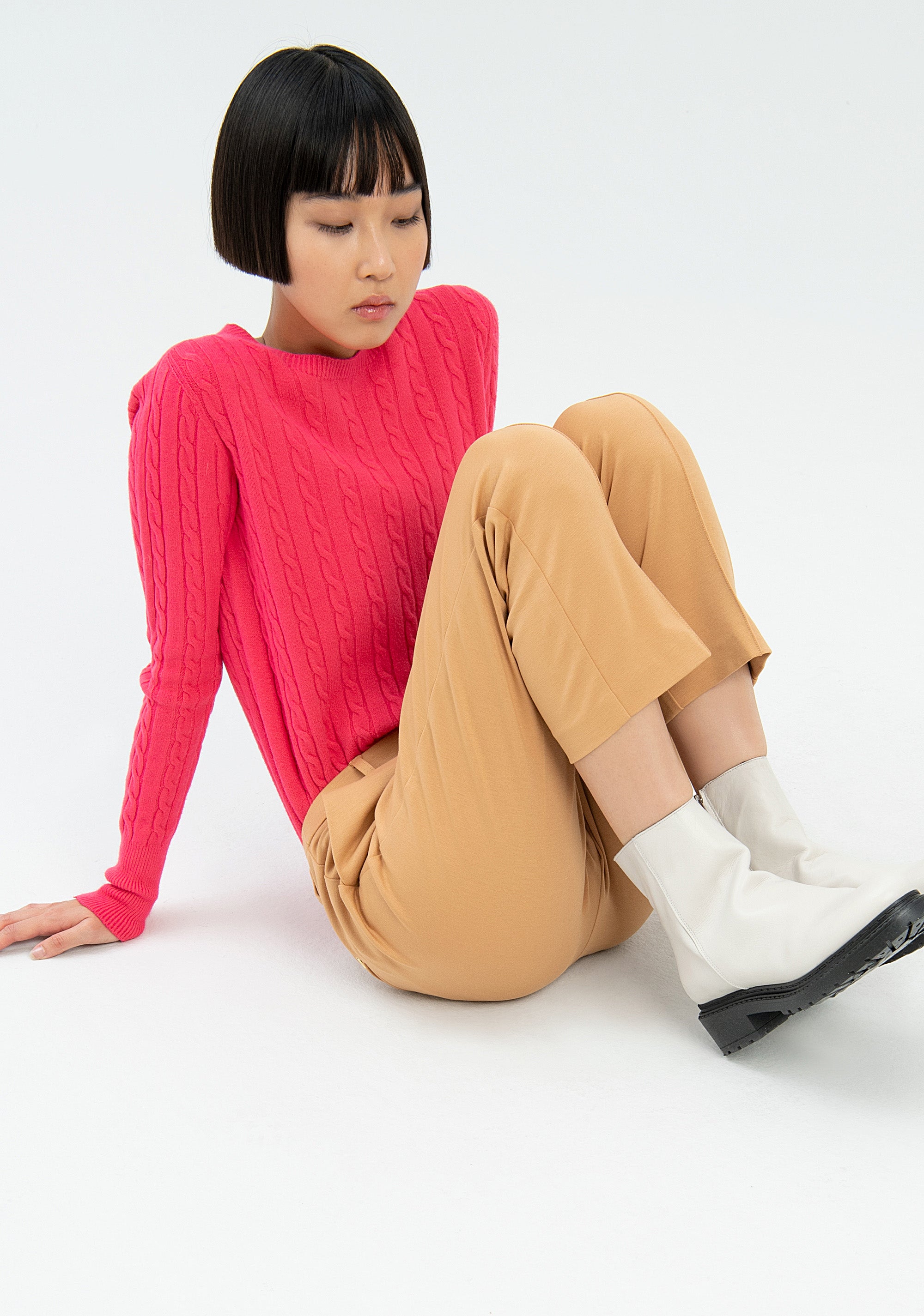 Pantalone chino regular in tessuto tecnico-FRACOMINA-FR22WV4012W49701-093-FP-36