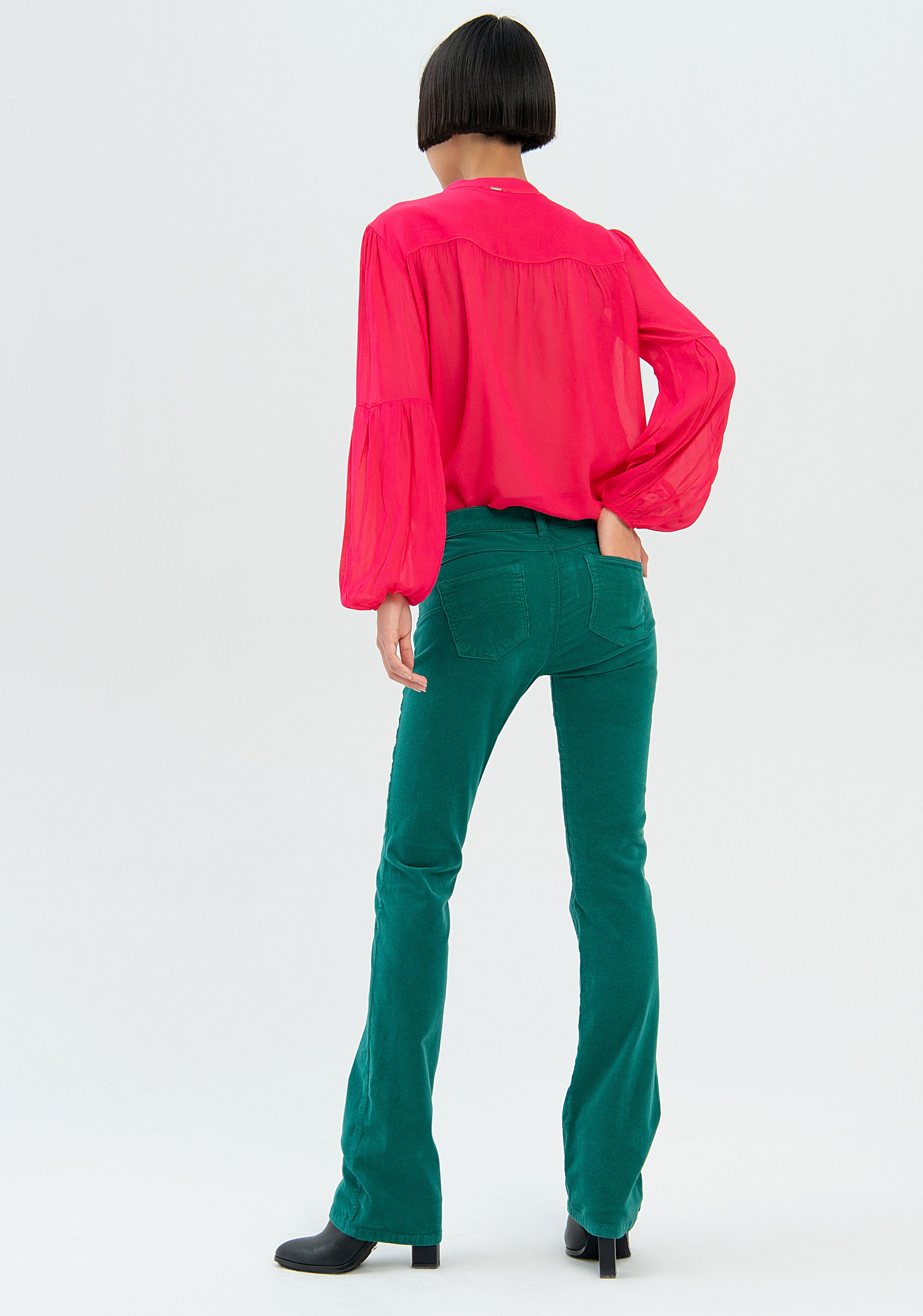 Jeans bootcut effetto perfect shape in gabardine-FRACOMINA-FR22WV8021W56701-E13-JN-24