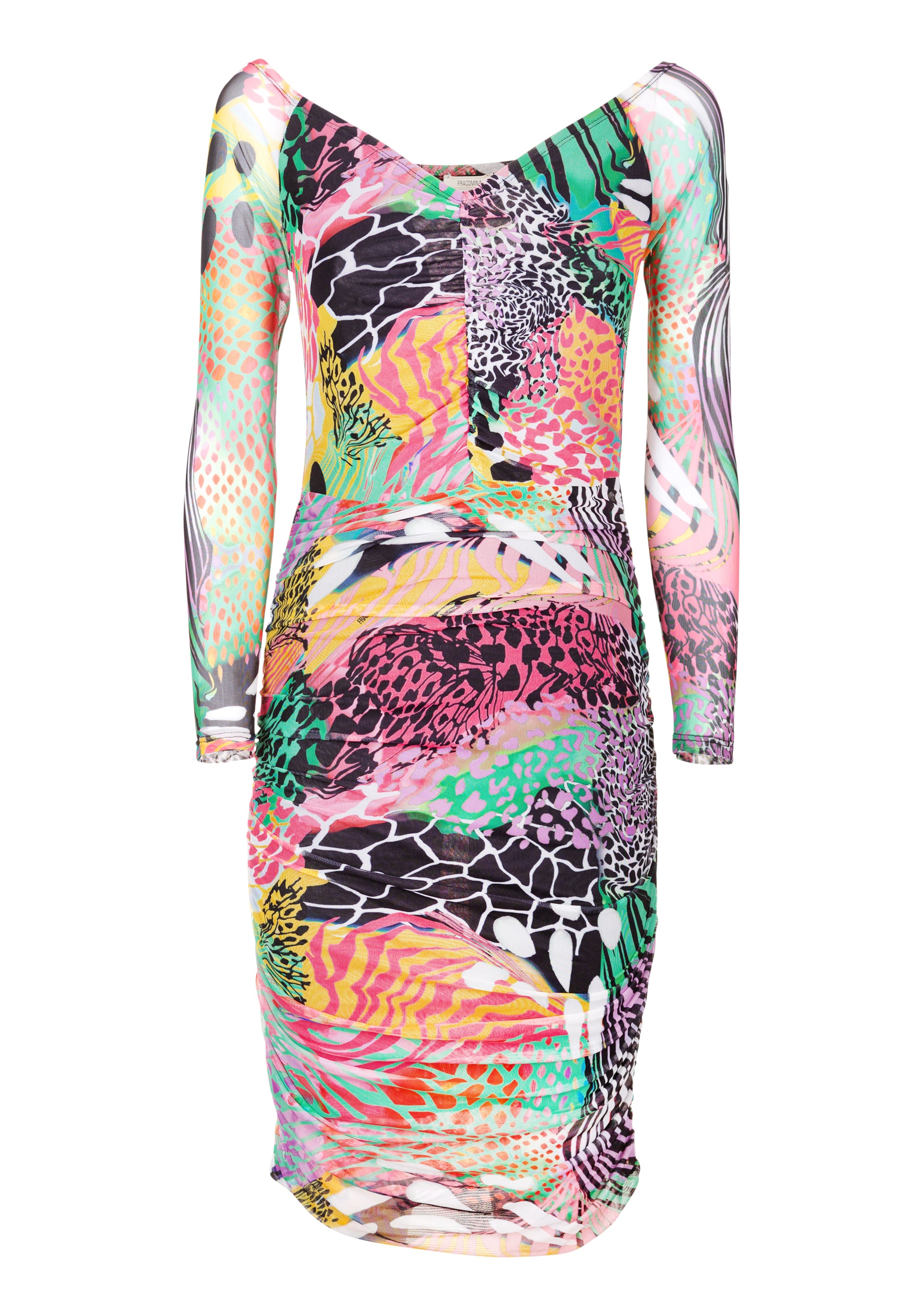 Abito slim in fantasia multicolore