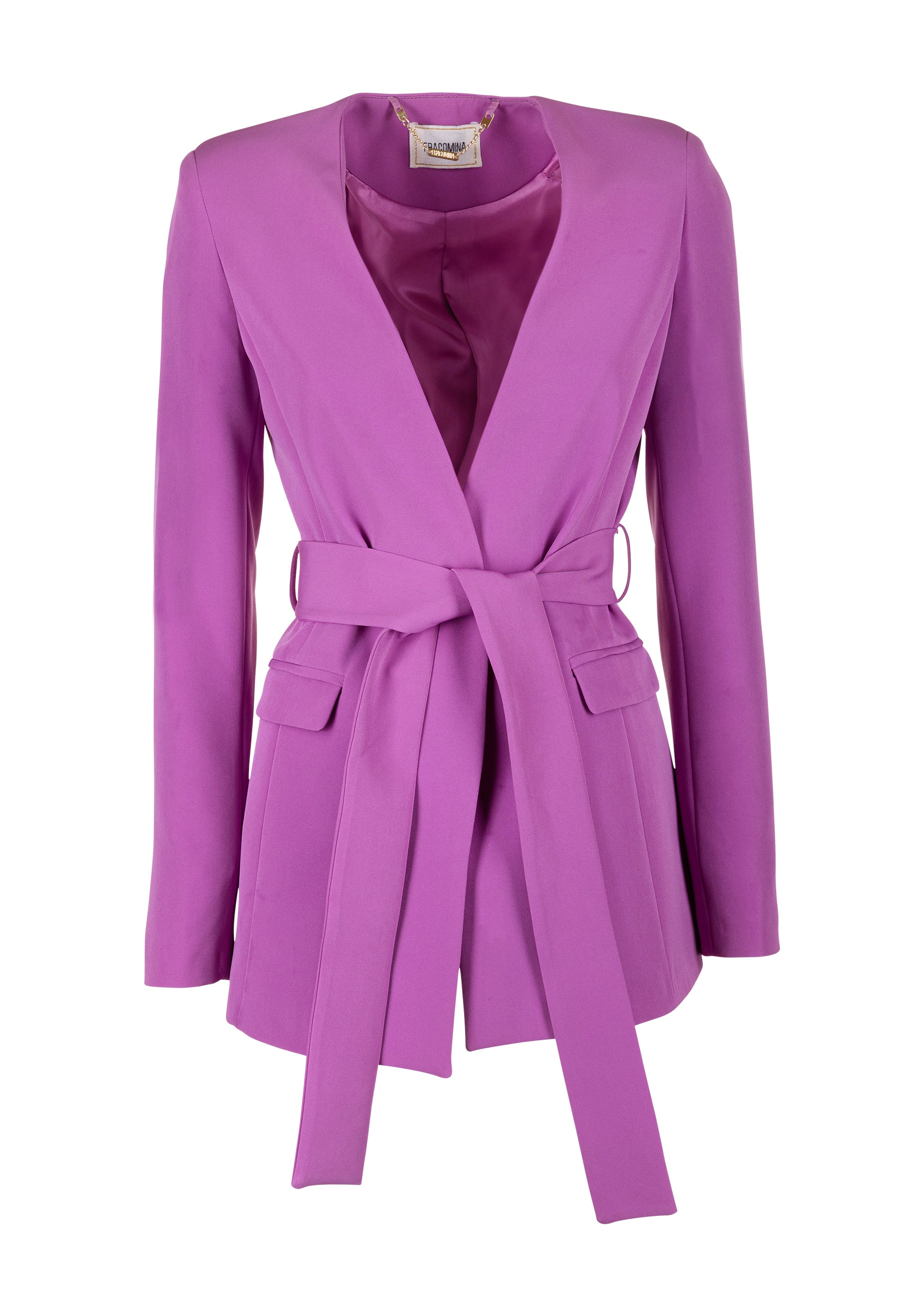 Blazer regular lungo in tessuto tecnico