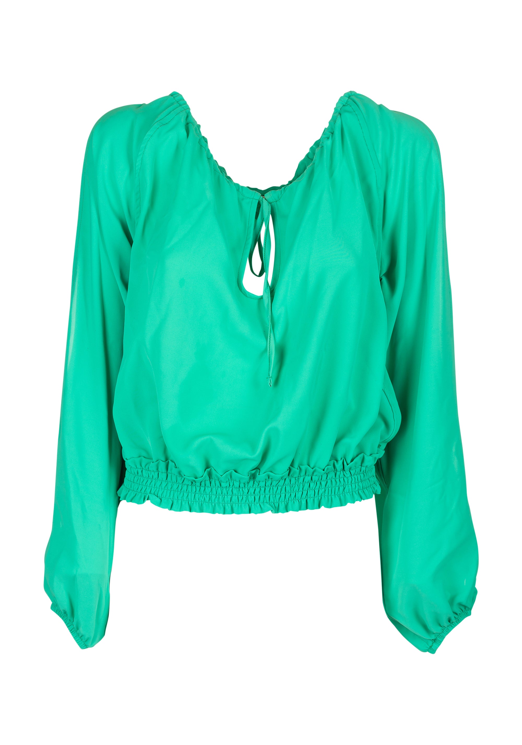 Blusa ampia in crèpe de chine