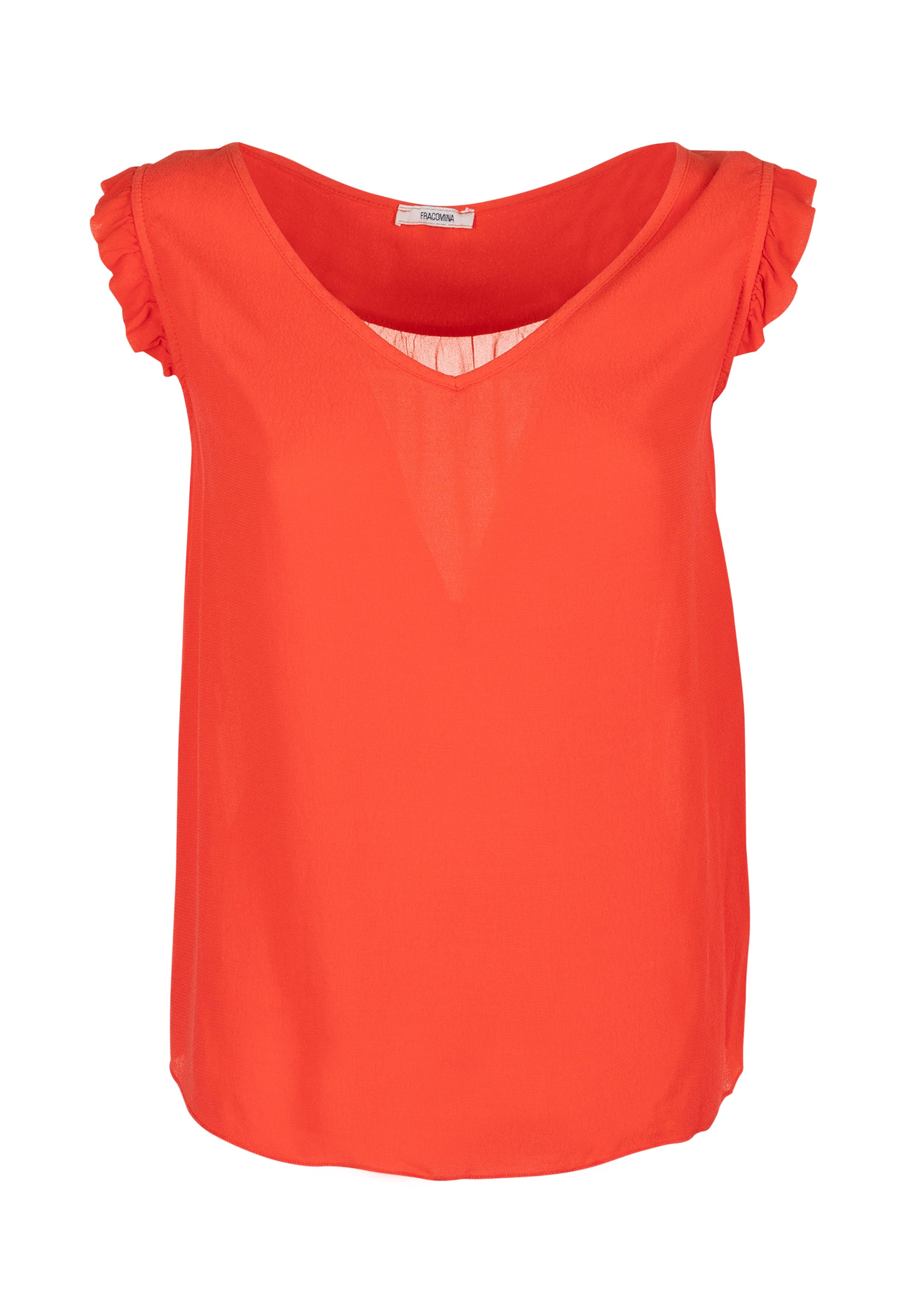 Top ampio senza maniche in georgette