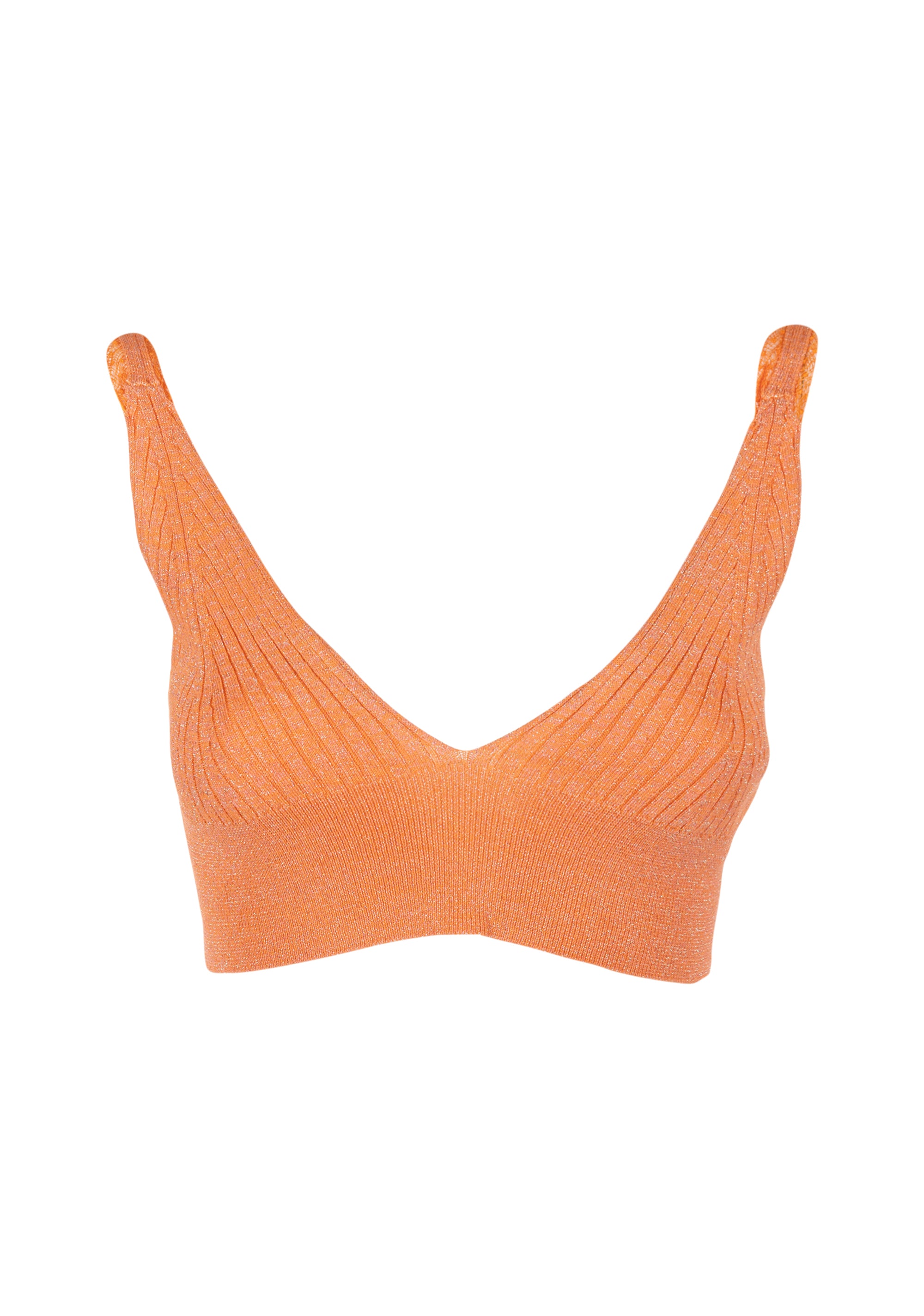 Top slim modello bralette in maglia