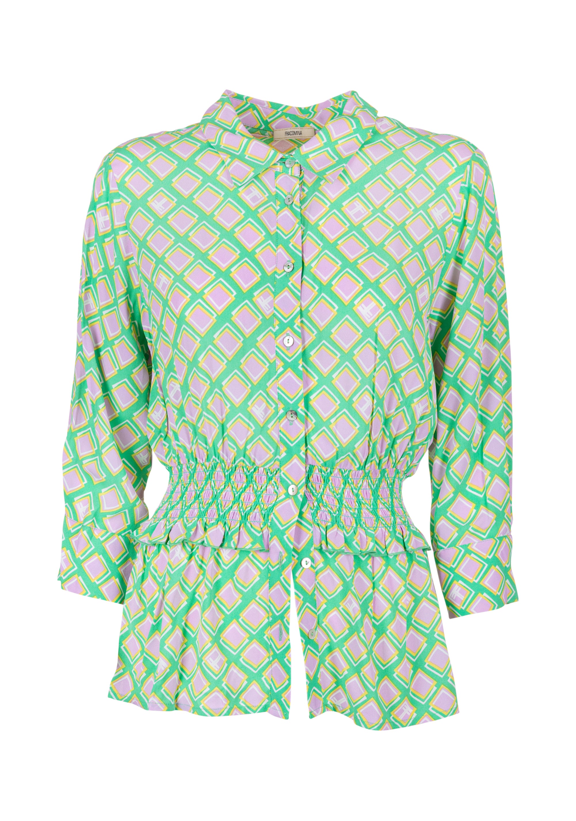 Camicia regular in fantasia geometrica