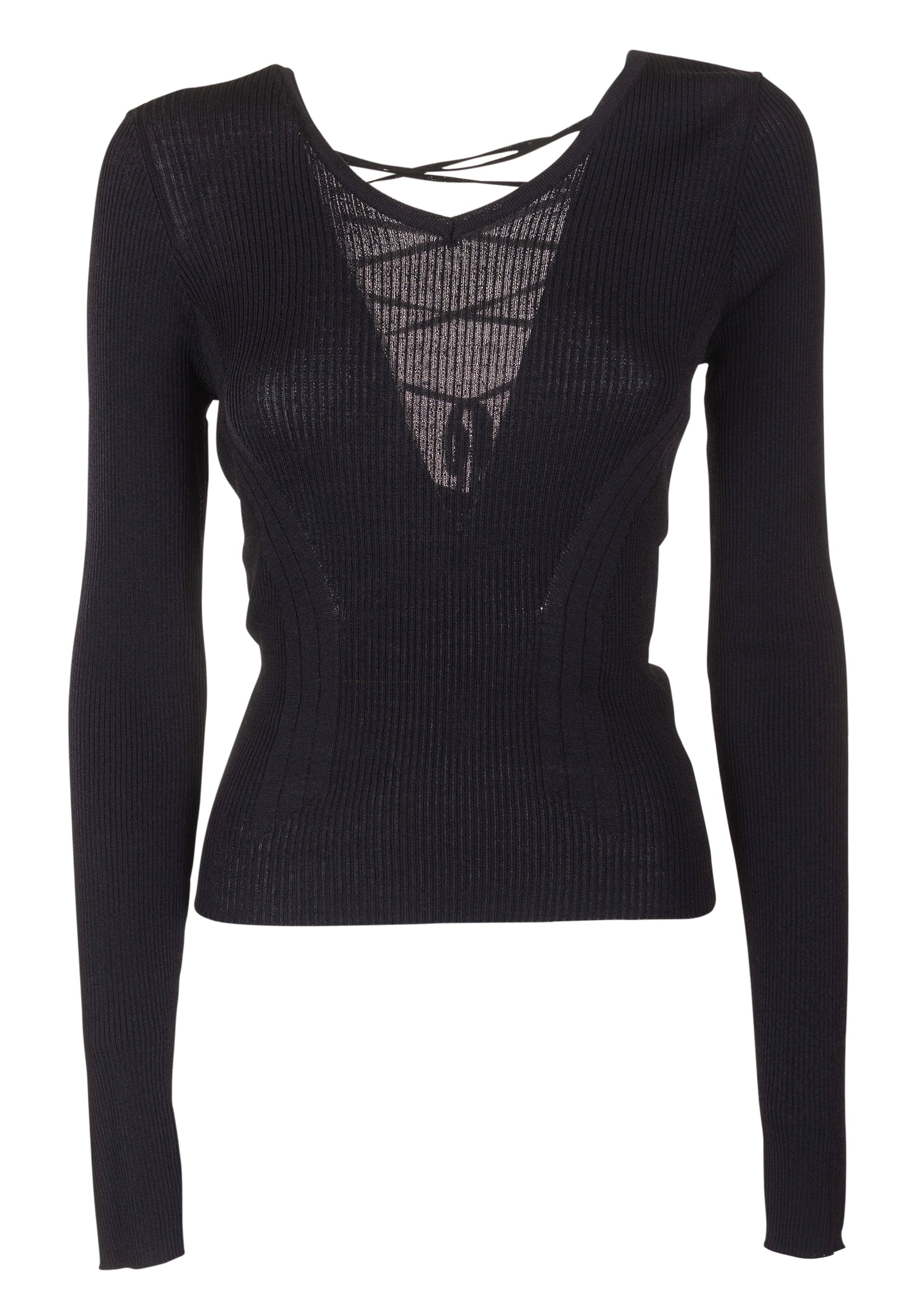Maglia slim a costine