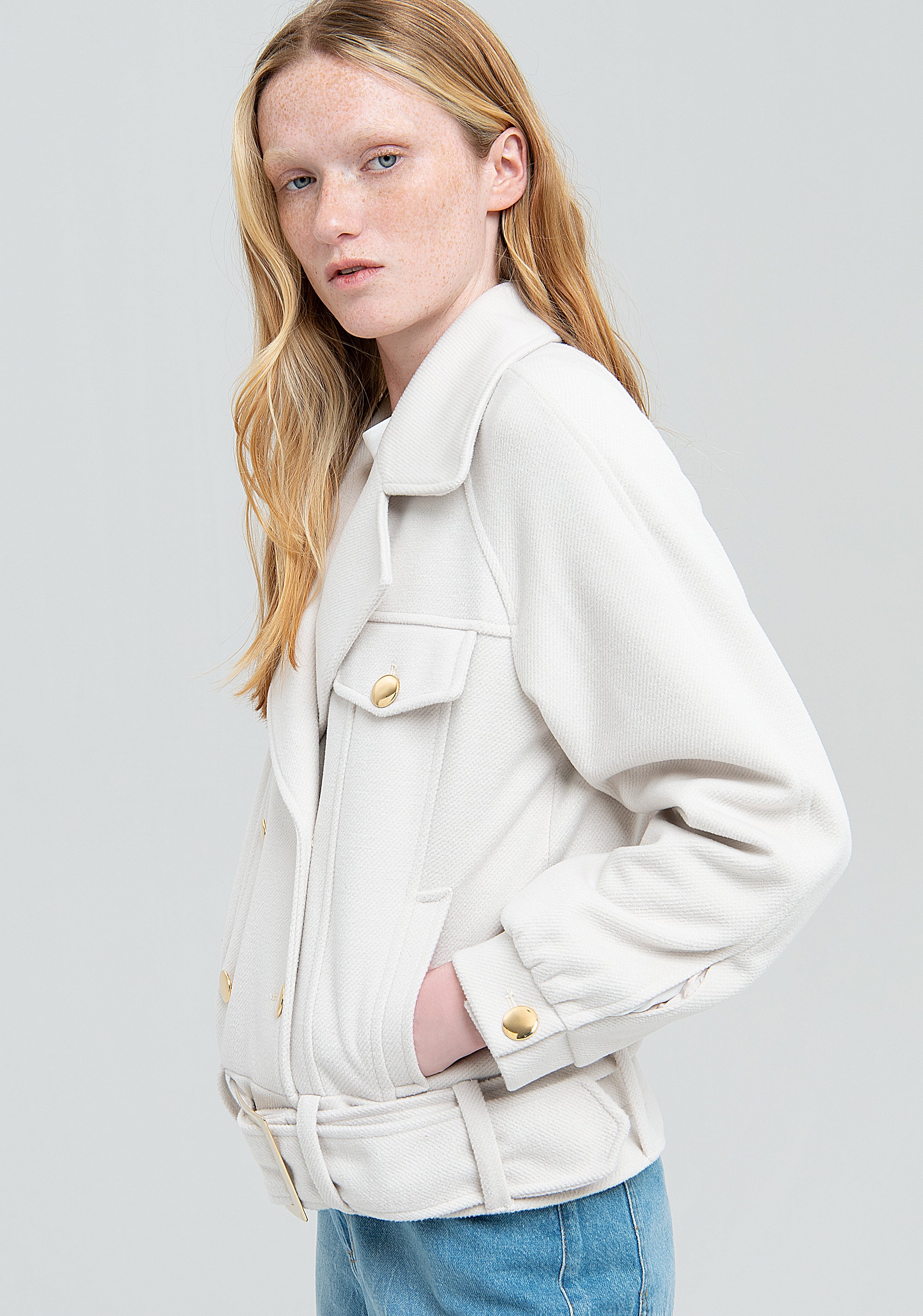 Cappotto regular corto doppio petto