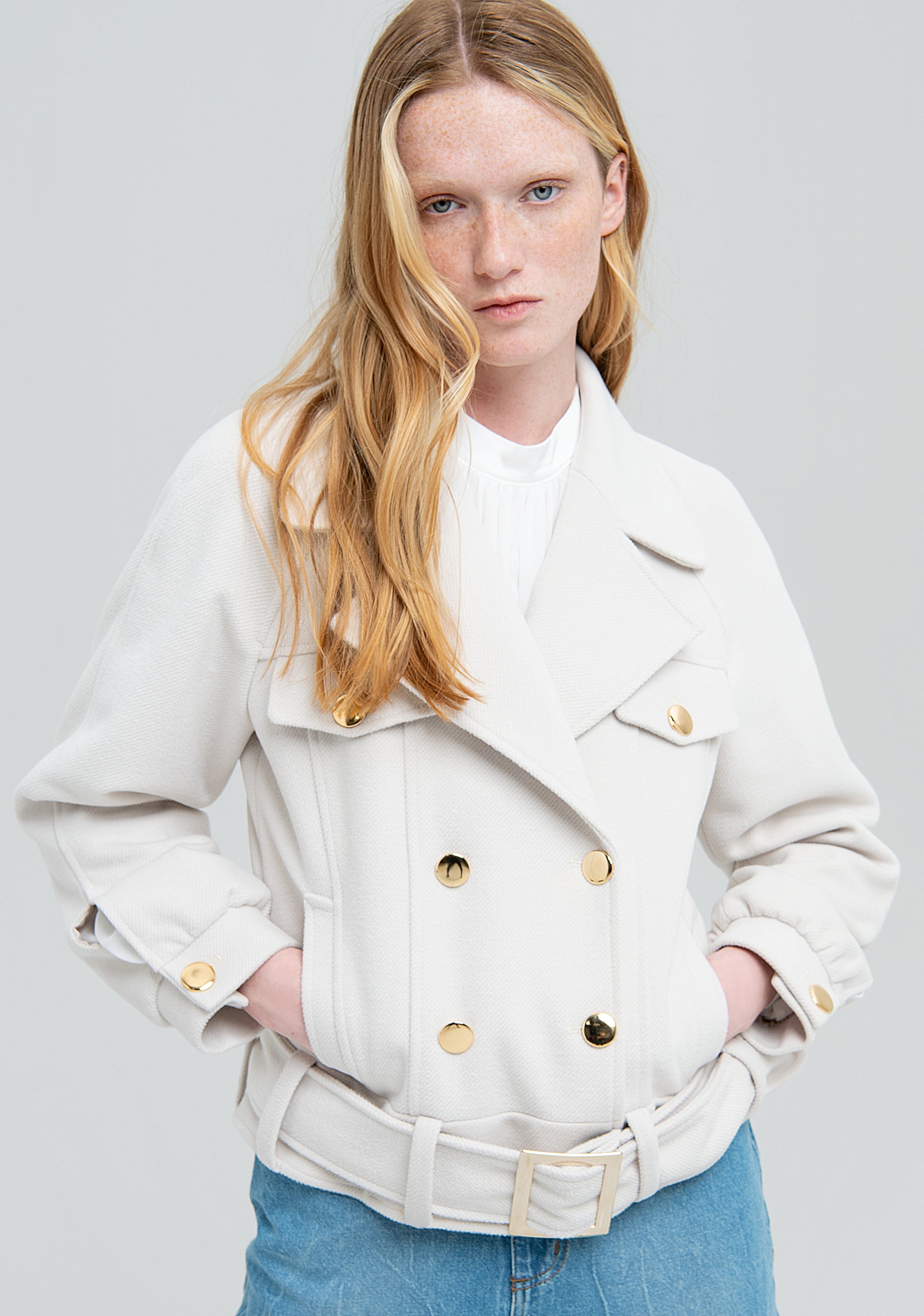 Cappotto regular corto doppio petto