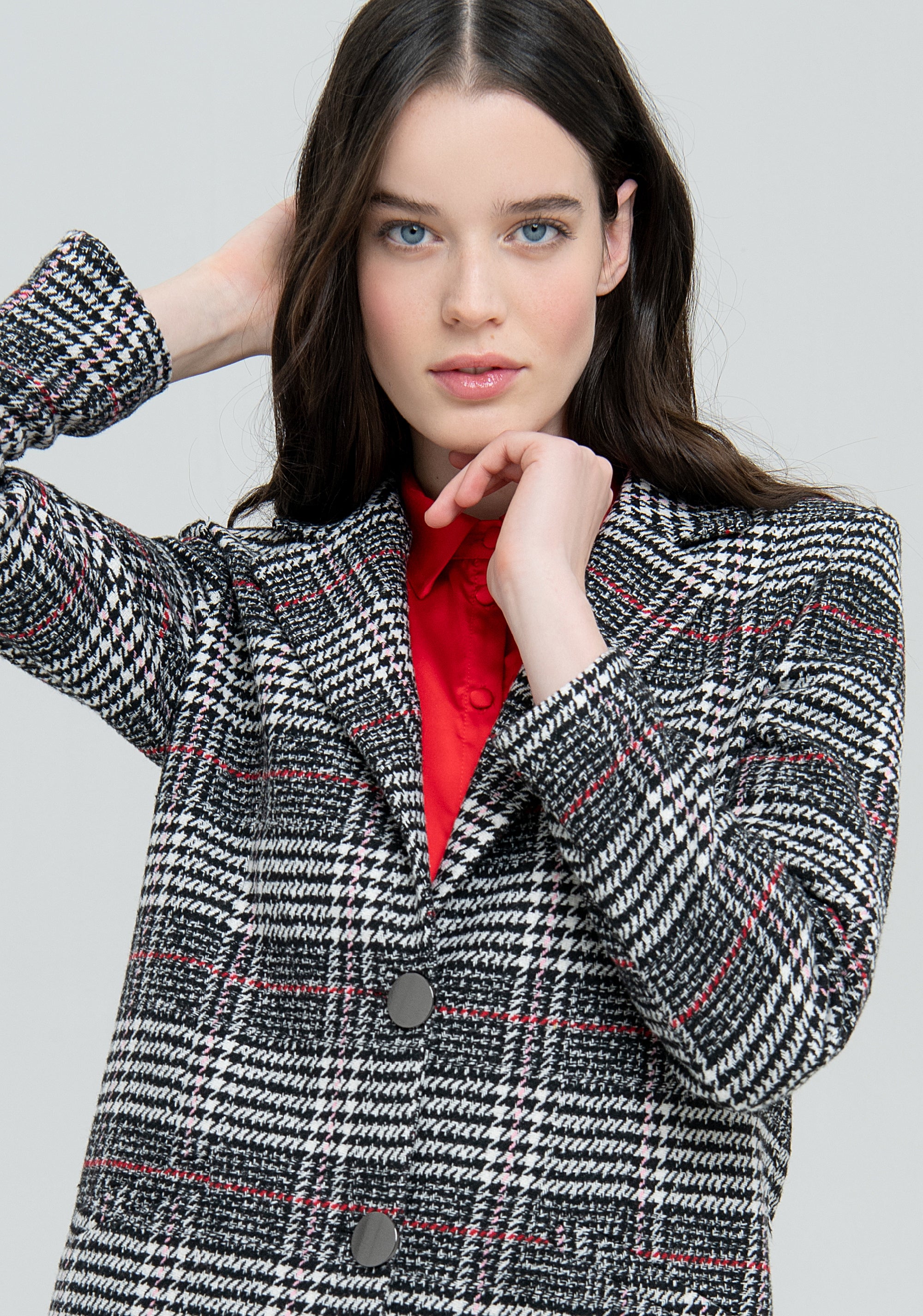 Cappotto regular in tartan-FRACOMINA-FS22WC1004W58501-L68-FA-XS