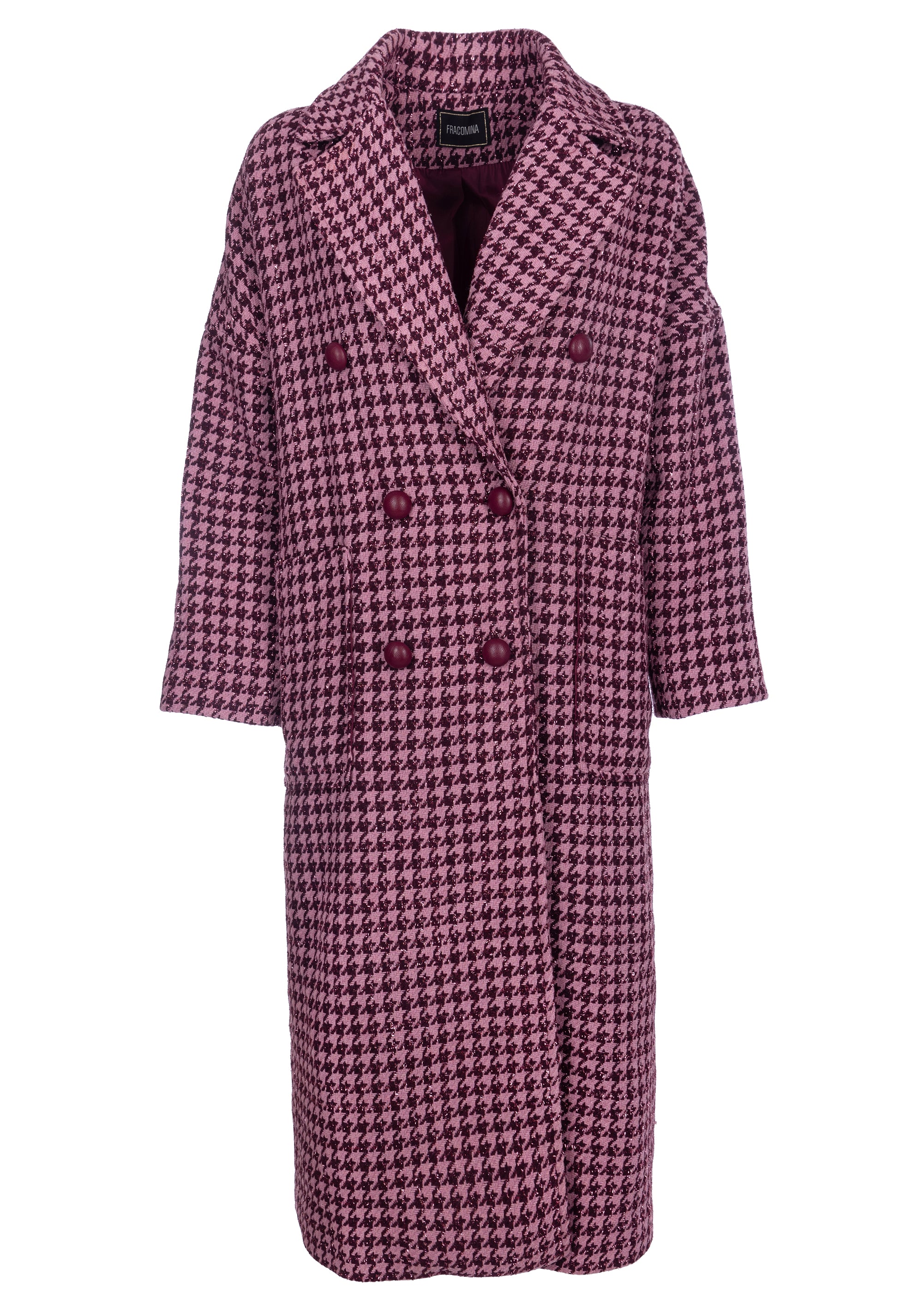 Cappotto over lungo in pied de poule