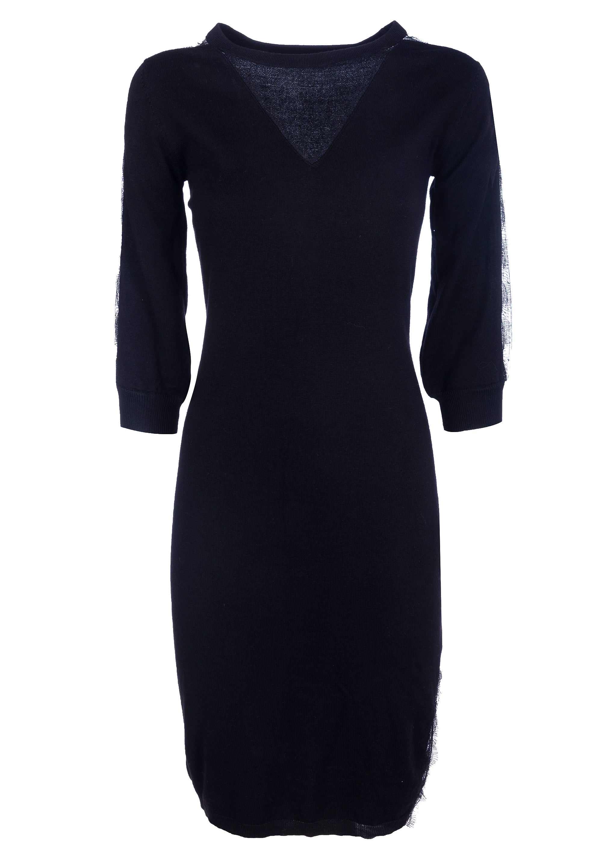 Abito slim mini in maglia con inserti in pizzo-FRACOMINA-FS22WD5010K42101-053-FA-XS
