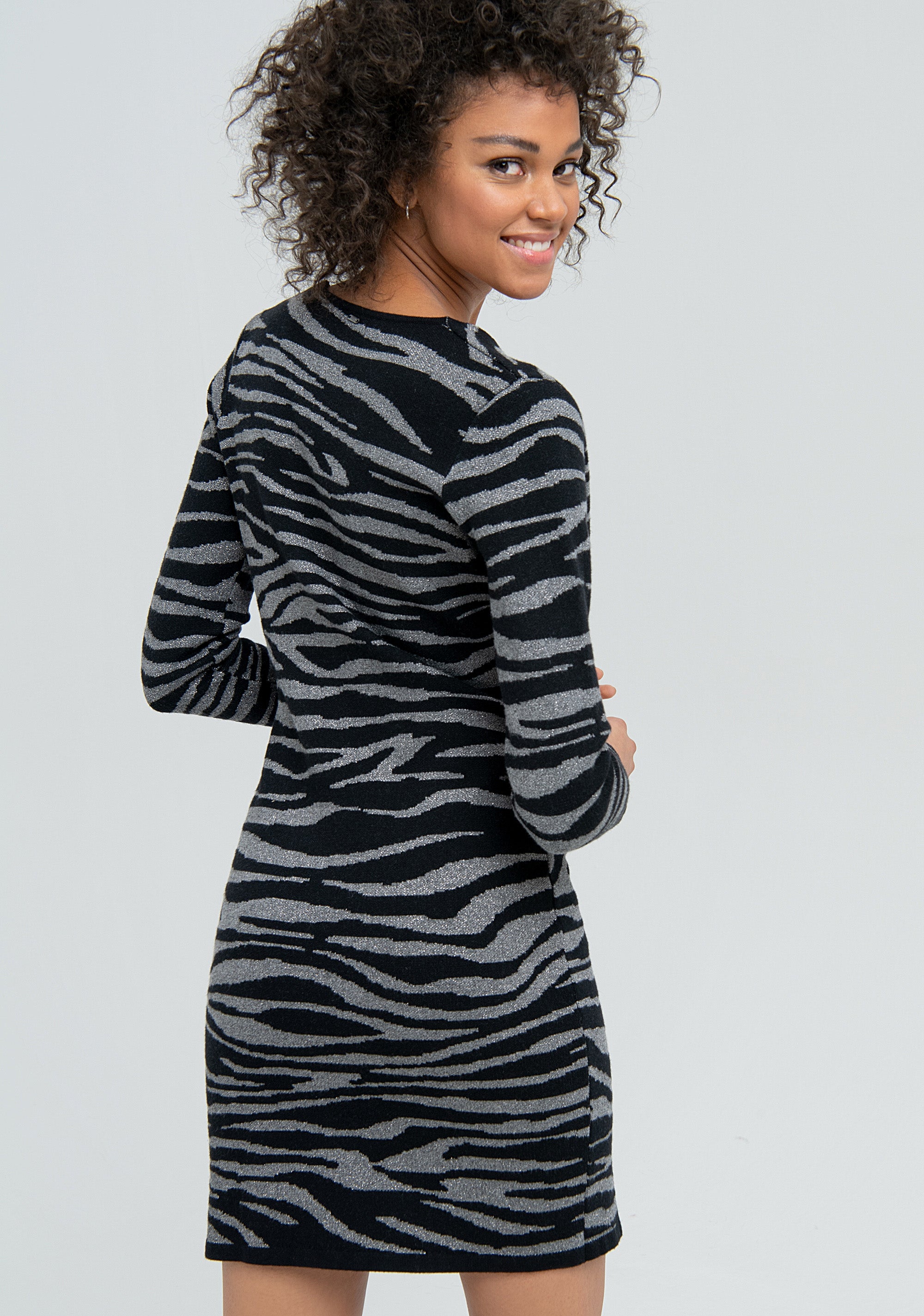 Abito slim mini in jacquard animalier-FRACOMINA-FS22WD5011K499F8-580-FA-XS