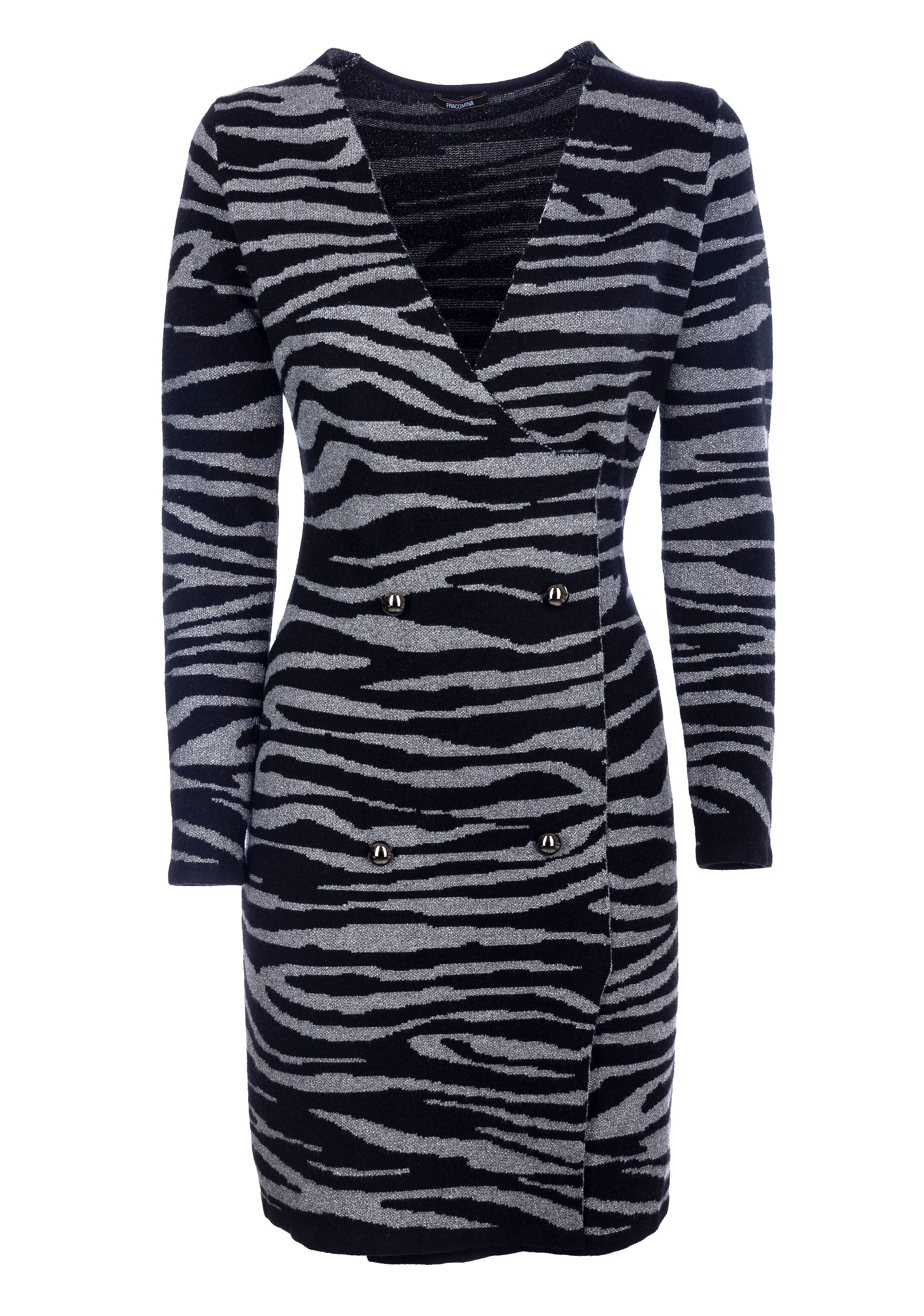 Abito slim mini in jacquard animalier-FRACOMINA-FS22WD5011K499F8-580-FA-XS
