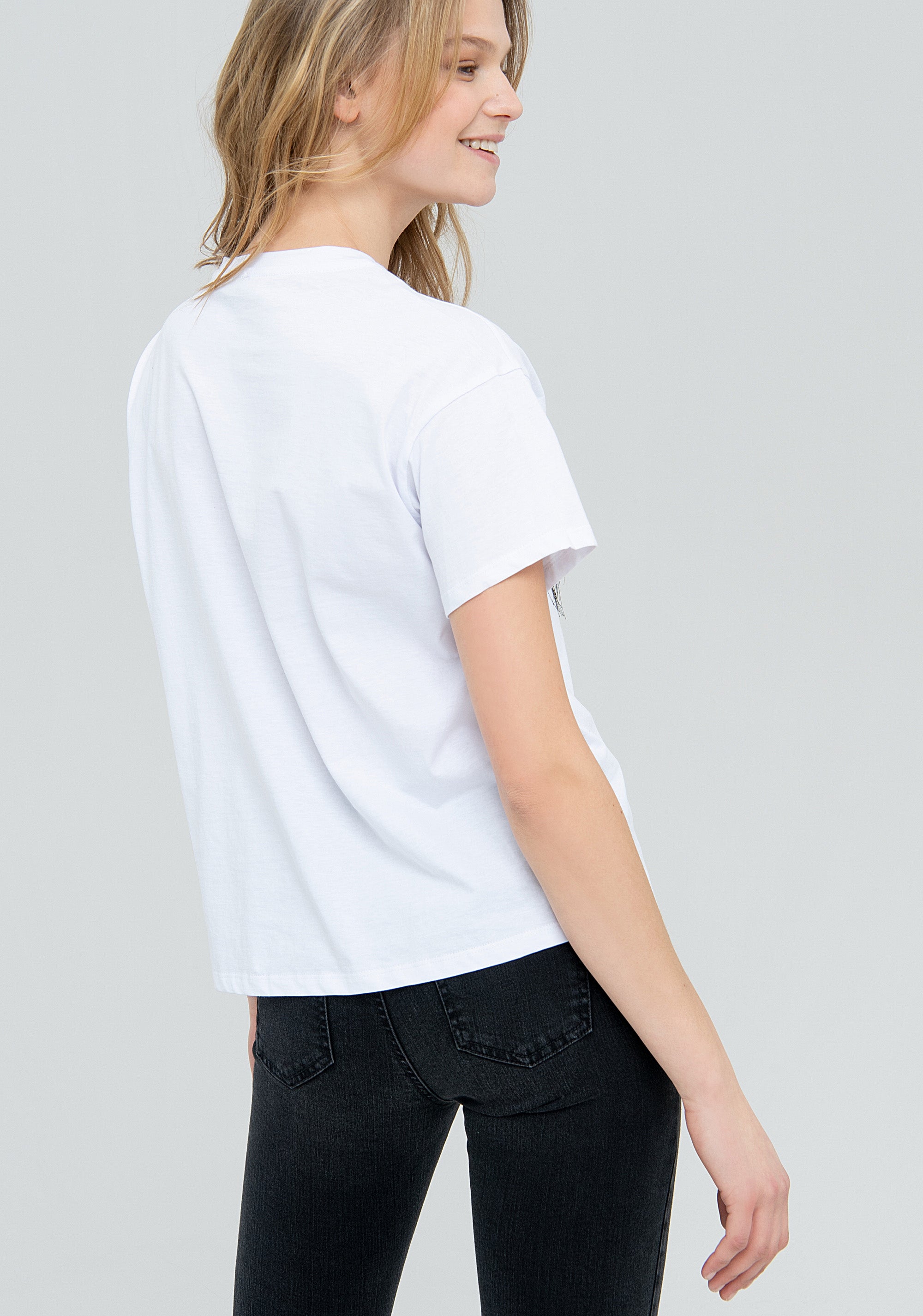T-shirt regular in jersey di cotone