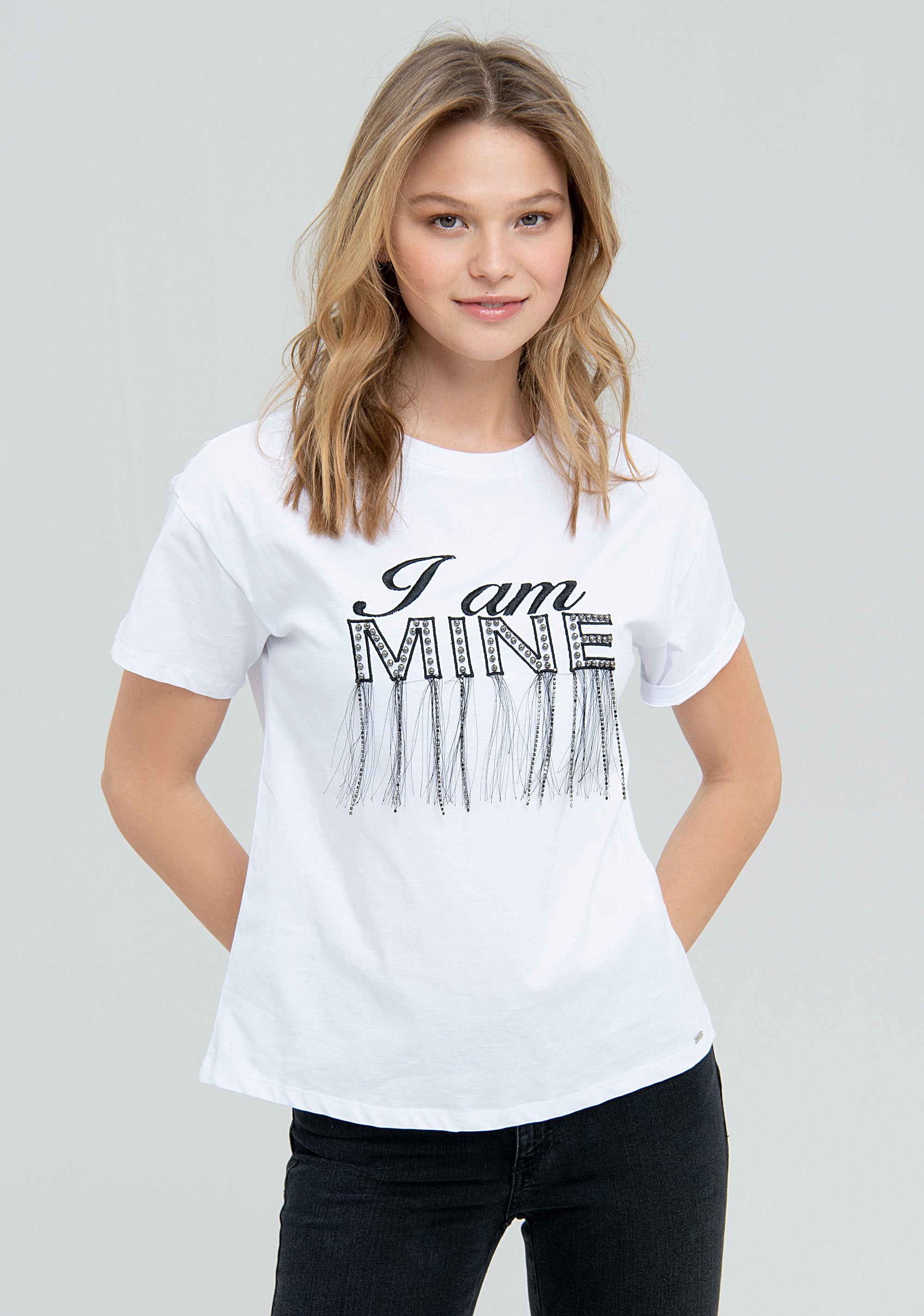T-shirt regular in jersey di cotone