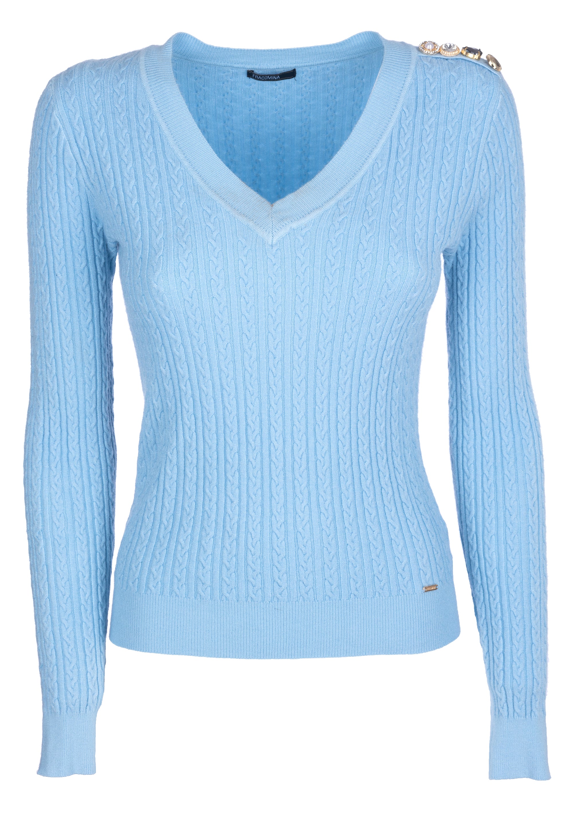 Maglia slim con trecce