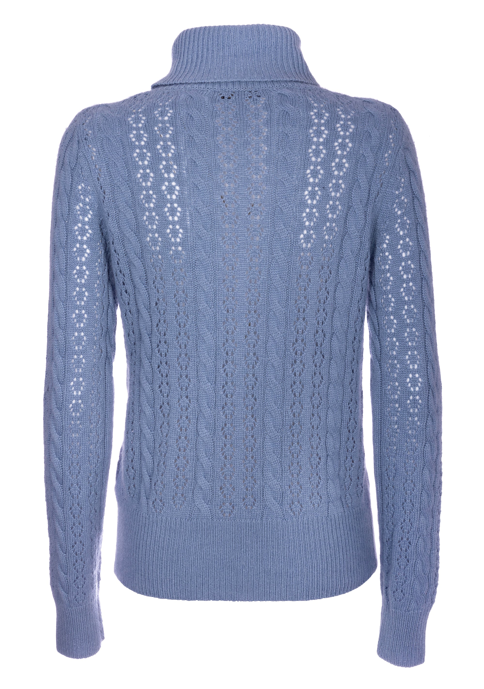Maglia regular a trecce con mohair e lana