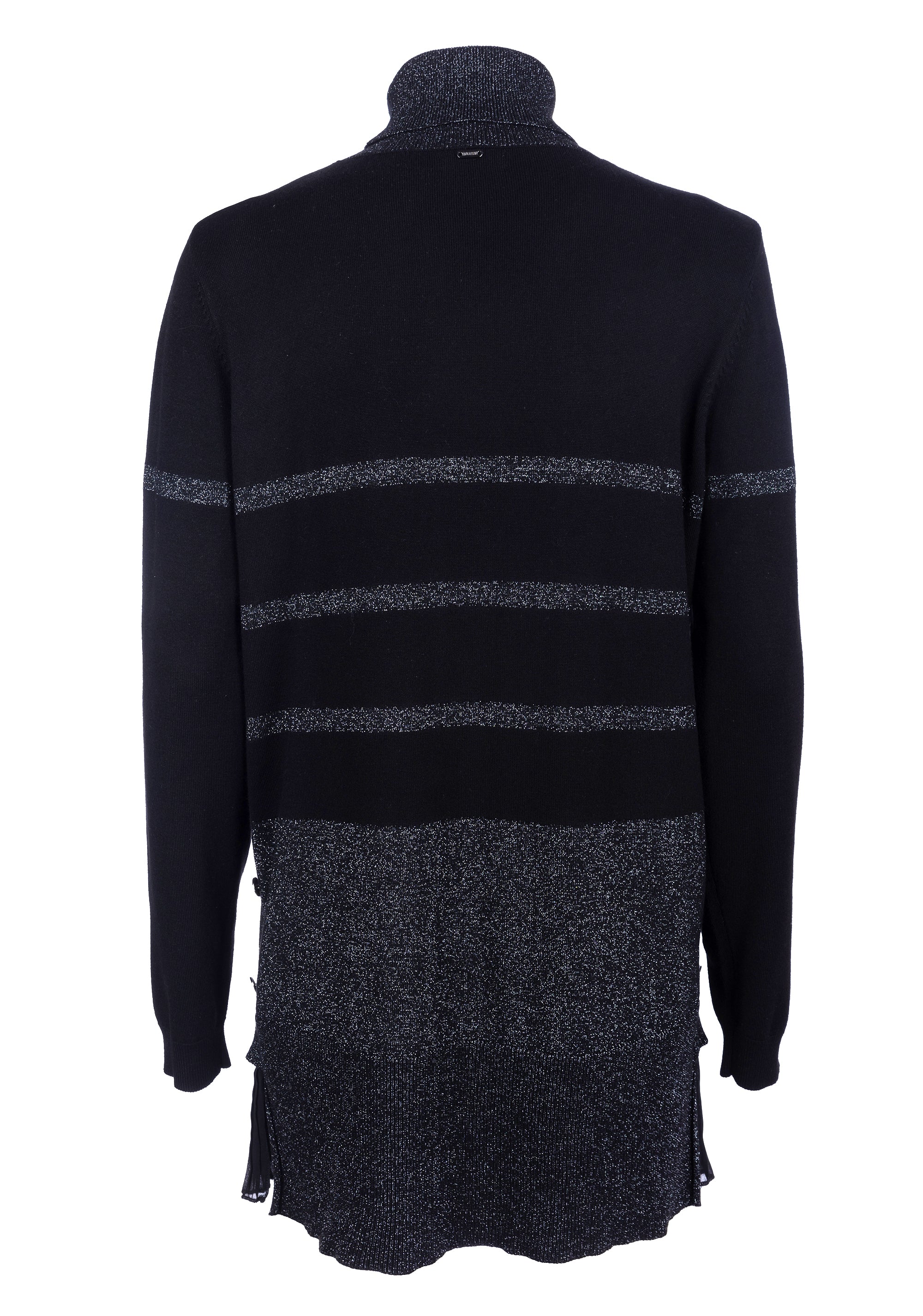 Maglia regular lunga in fantasia righe con lurex