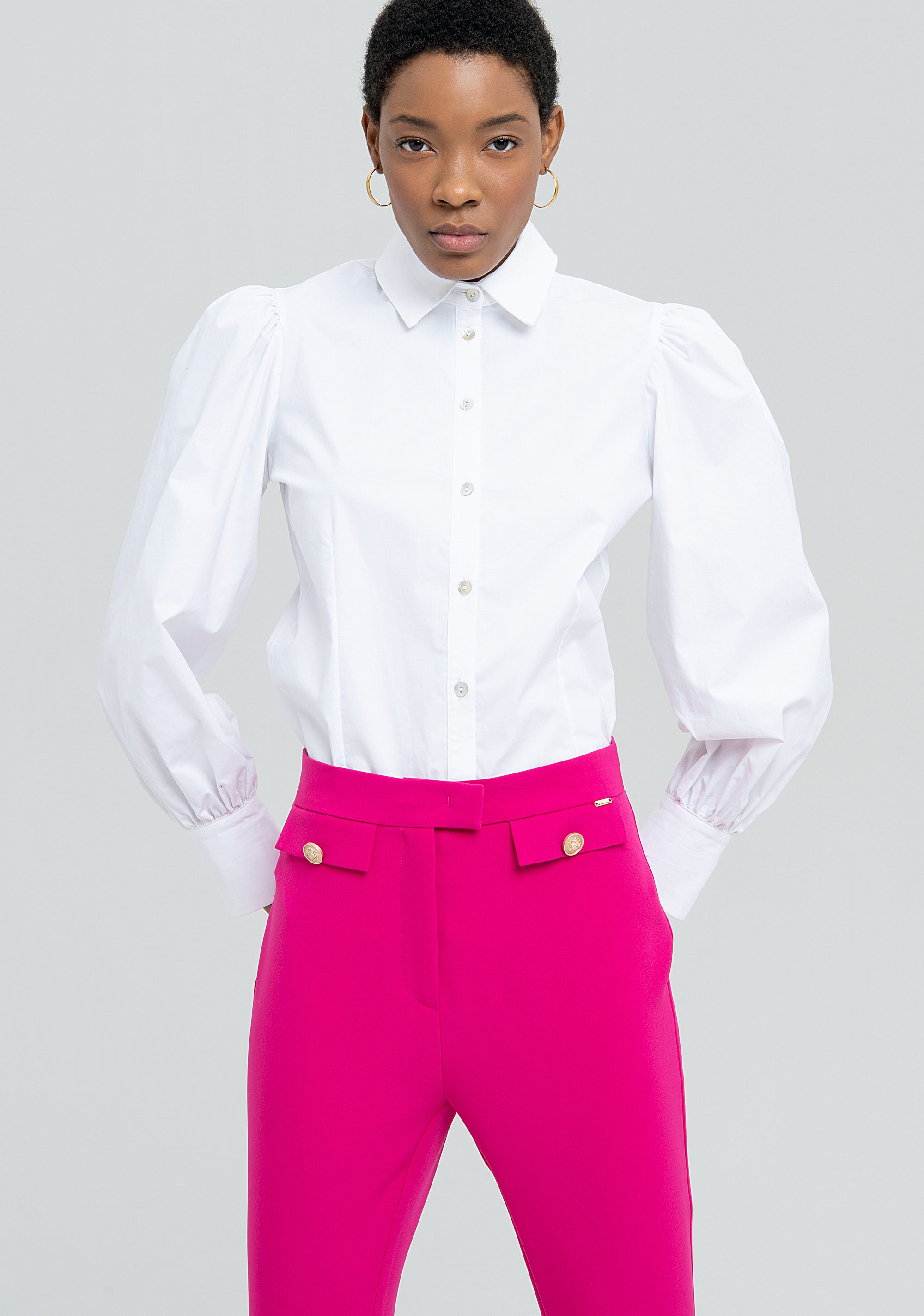 Pantalone slim in tessuto tecnico stretch