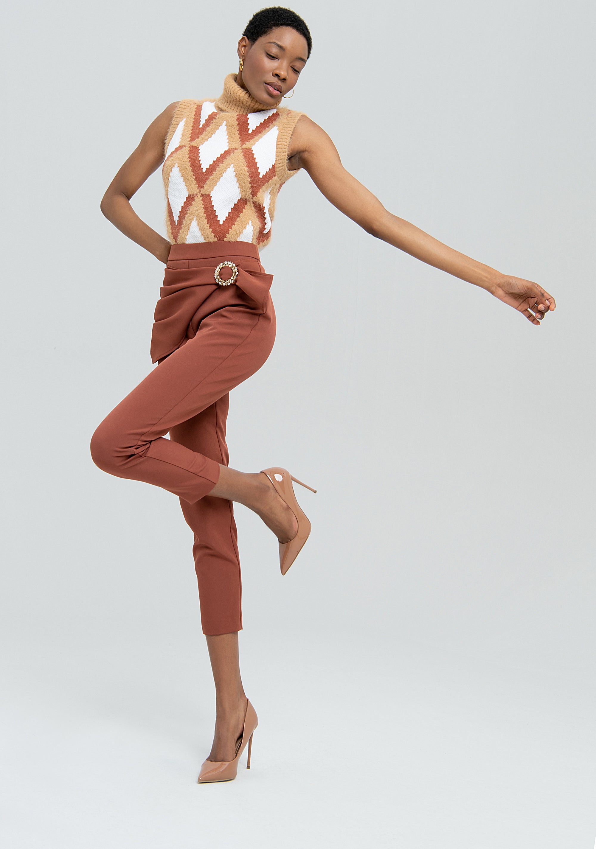 Pantalone slim in tessuto stretch