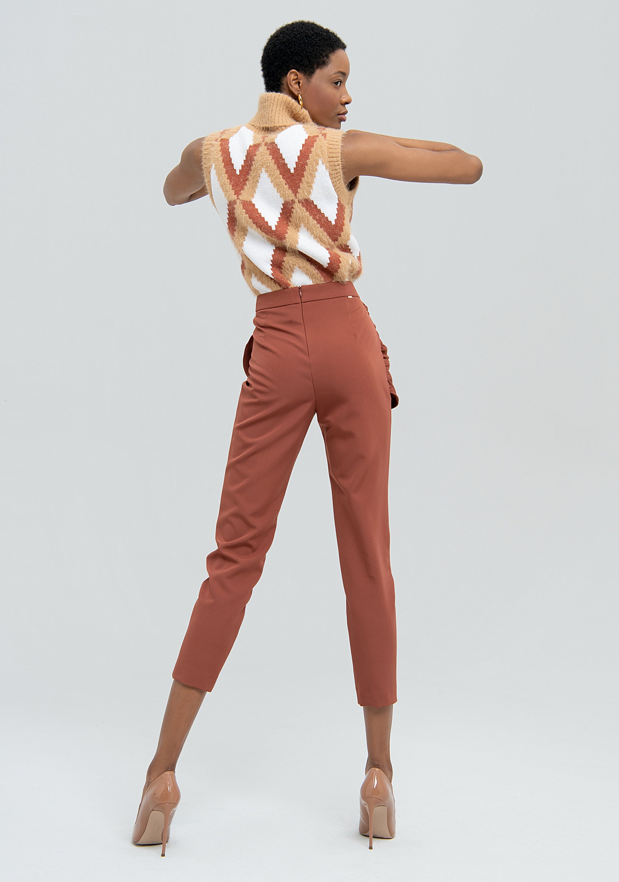 Pantalone slim in tessuto stretch