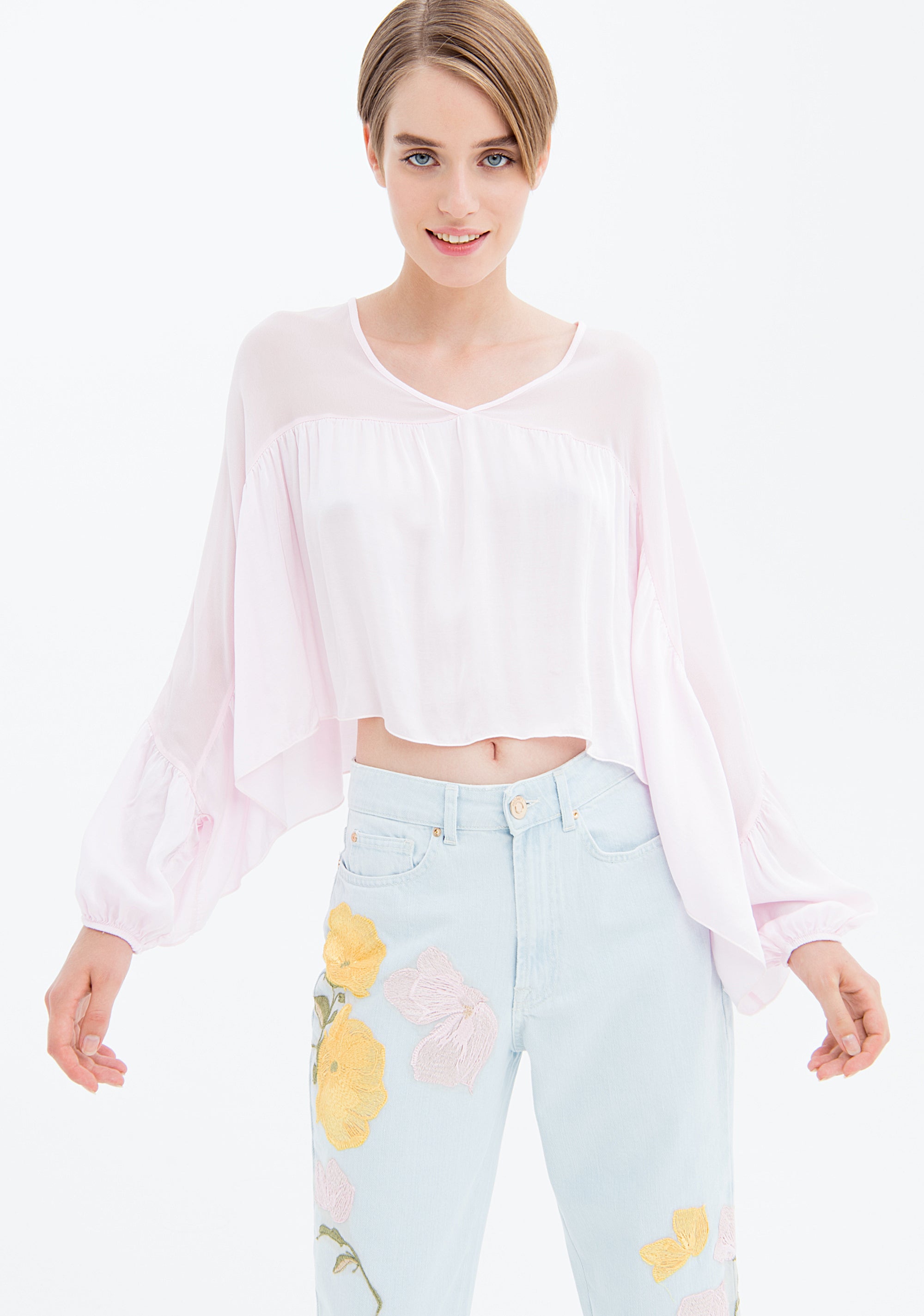 Blusa over in viscosa