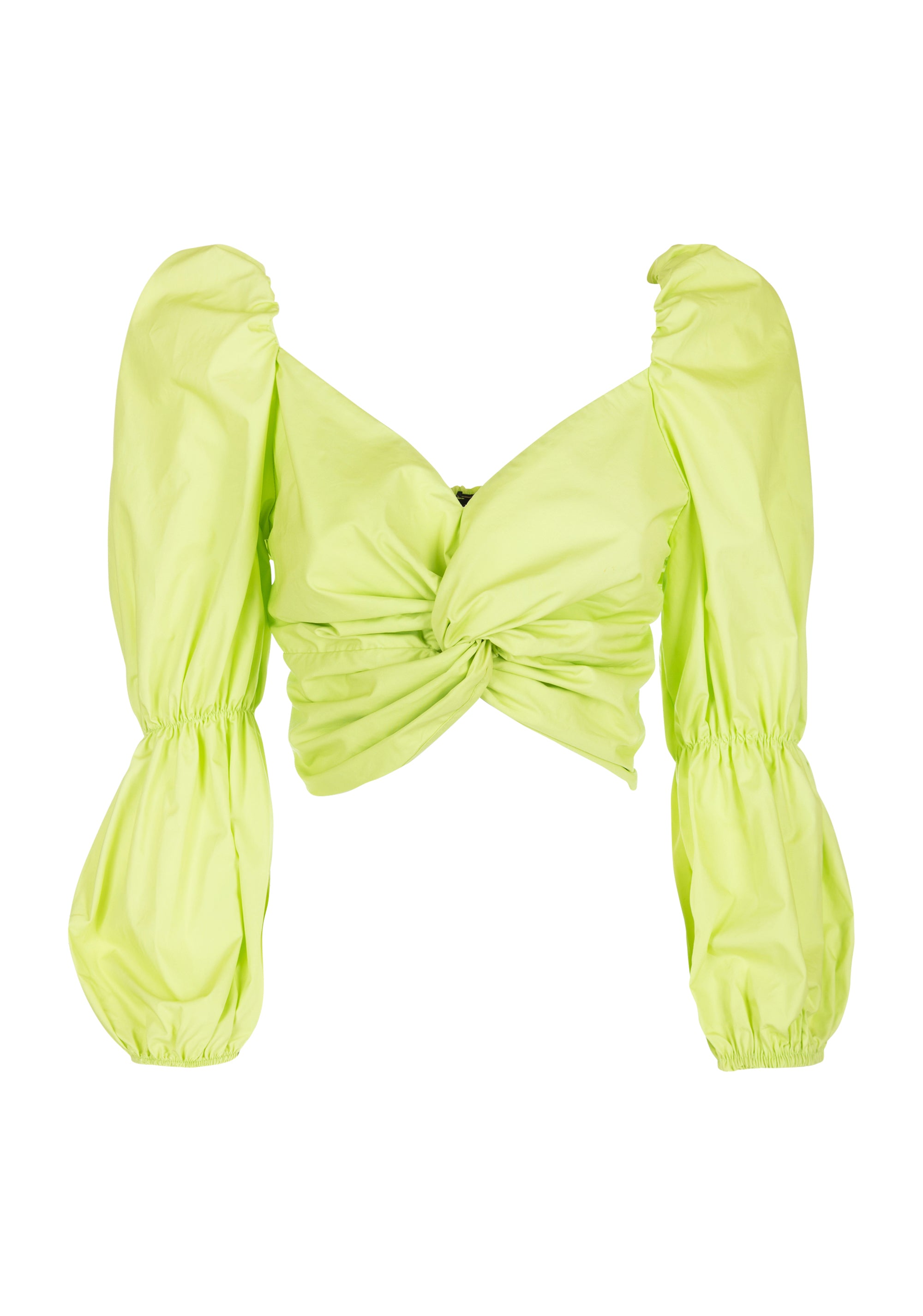 Top cropped in popeline
