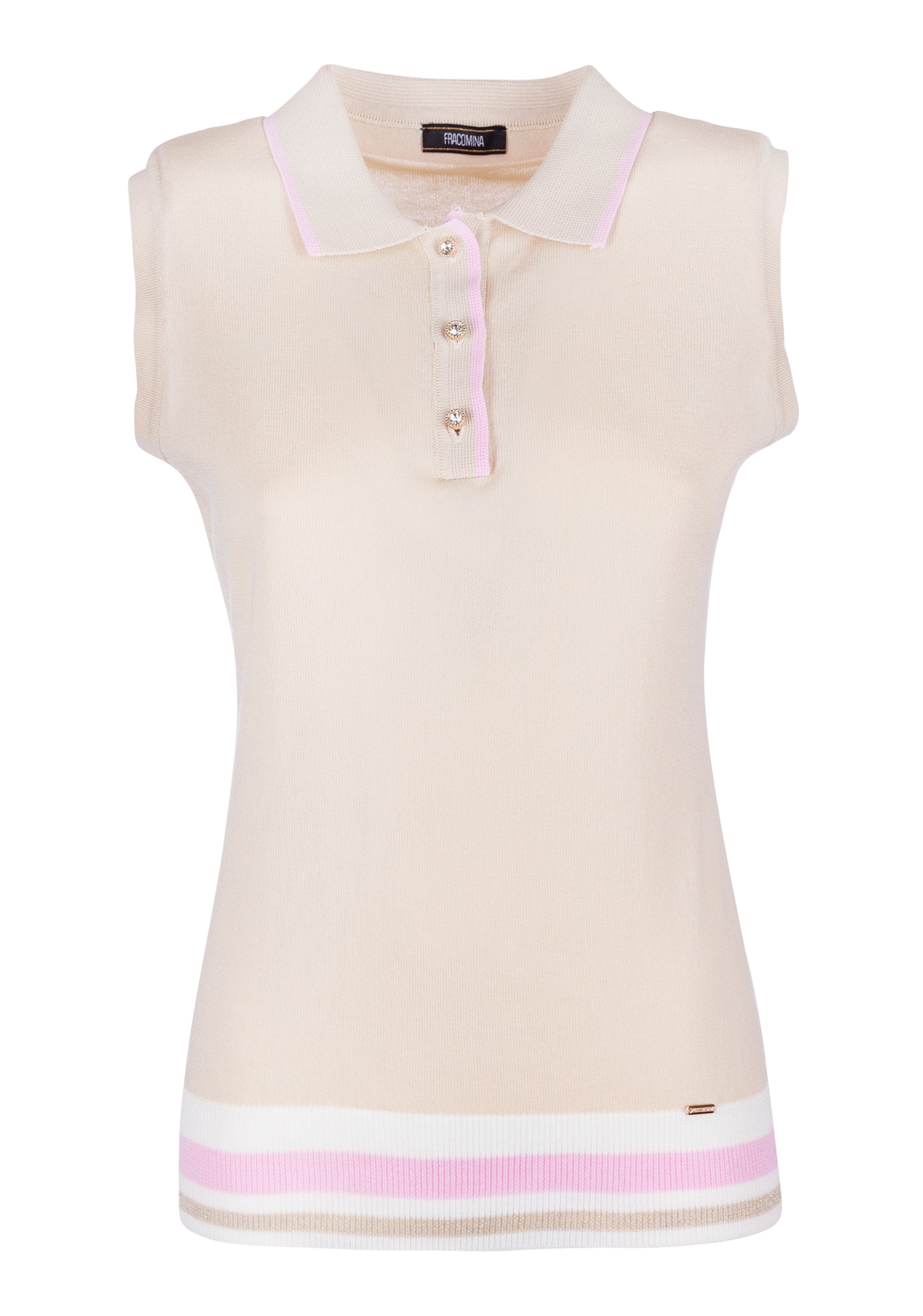 Maglia senza maniche con lurex