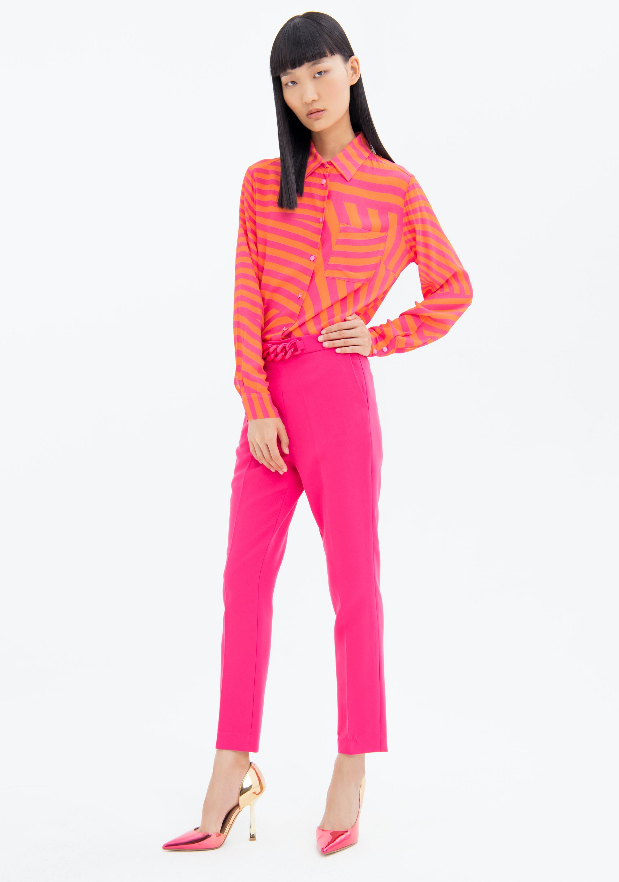 Pantalone skinny in tessuto tecnico