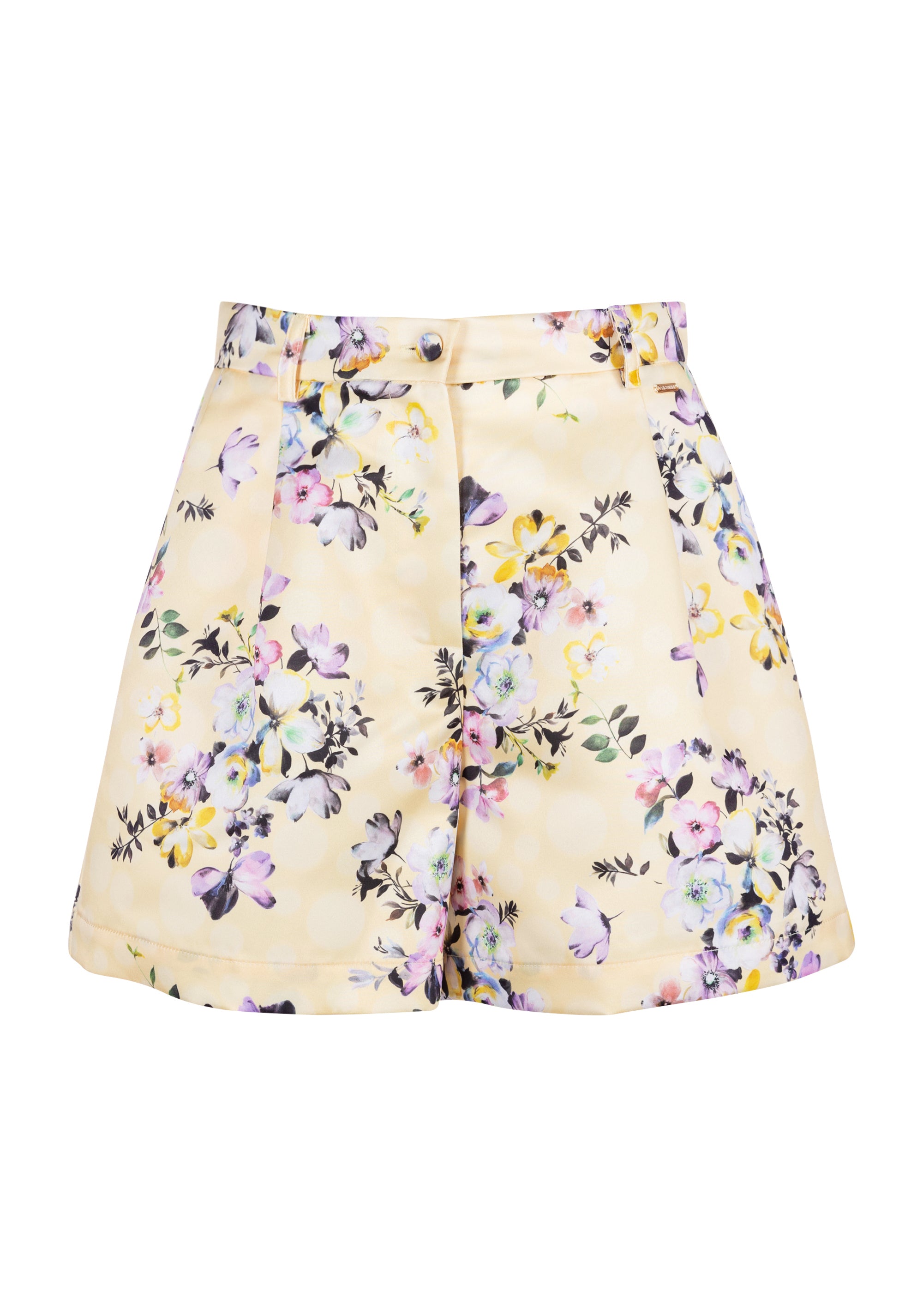 Pantaloncino regular in fantasia floreale