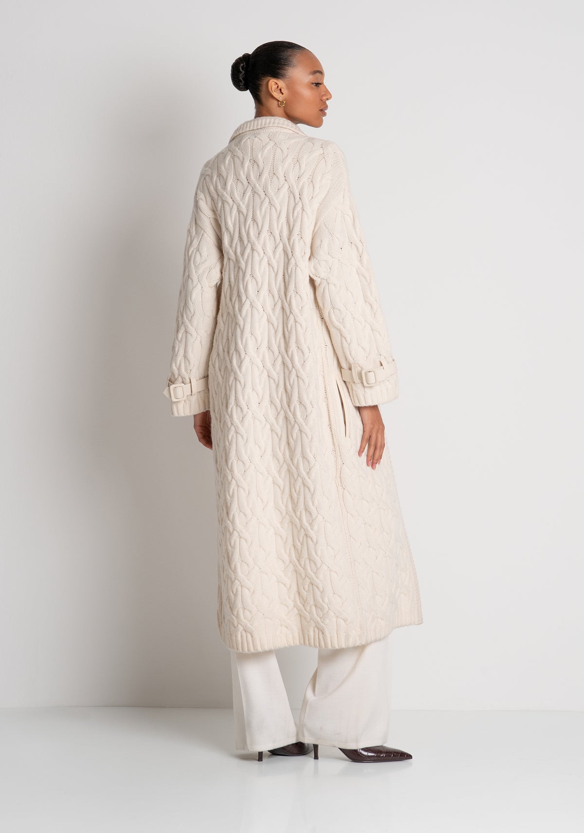 Cappotto regular in maglia in lana merinos B126WC1077K56701 FRACOMINA