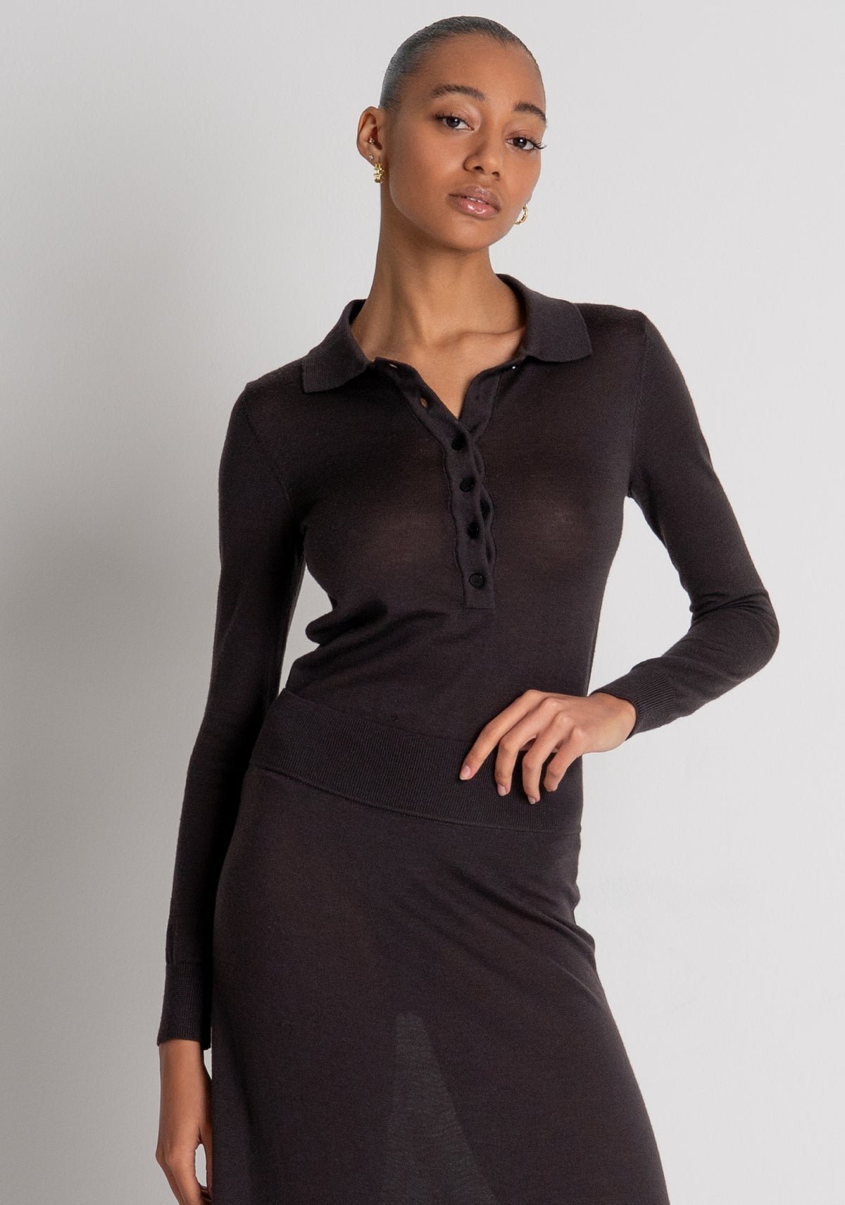 Body slim in maglia in lana merinos B126WT5033K56701 FRACOMINA