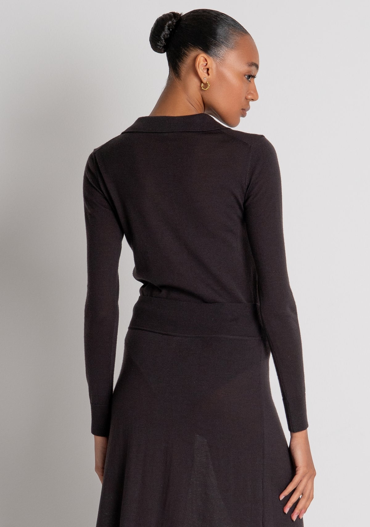 Body slim in maglia in lana merinos B126WT5033K56701 FRACOMINA