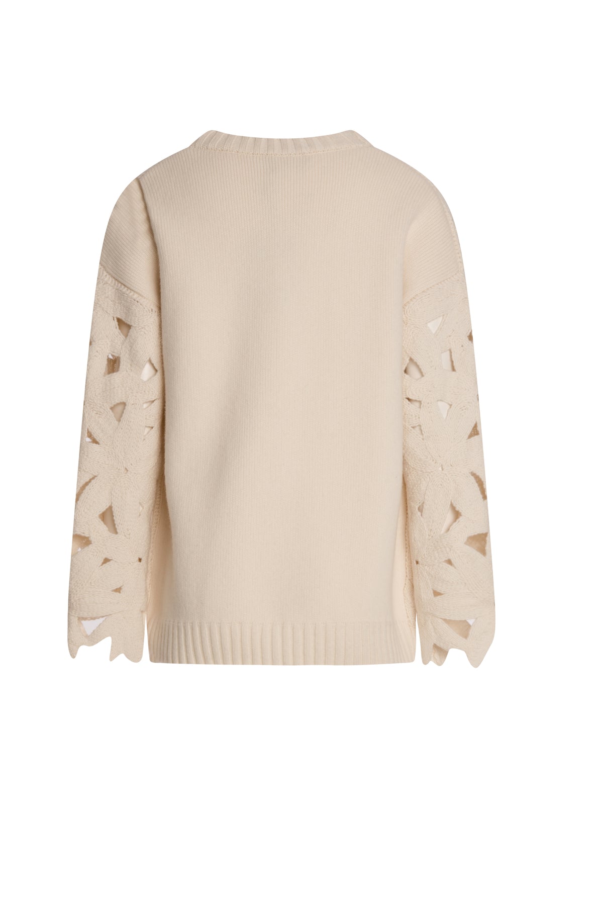 Cardigan regular aperto macramè in lana merinos B126WT8070K567R6 FRACOMINA