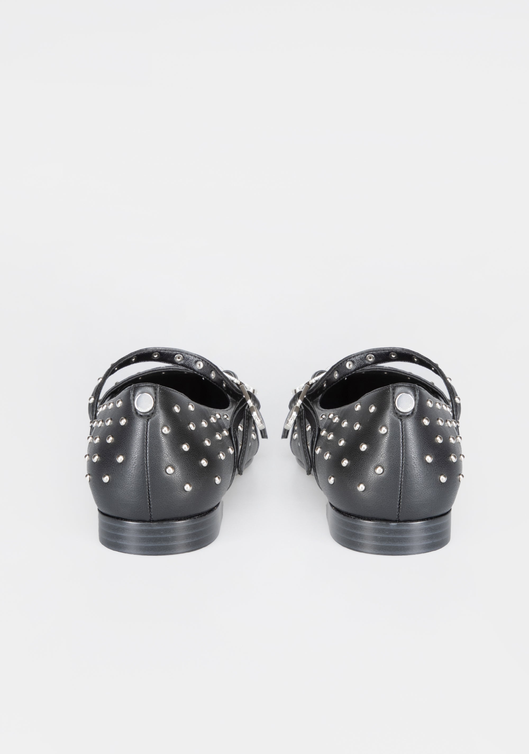Mary Jane Flat con Borchie e Fibbie Metalliche