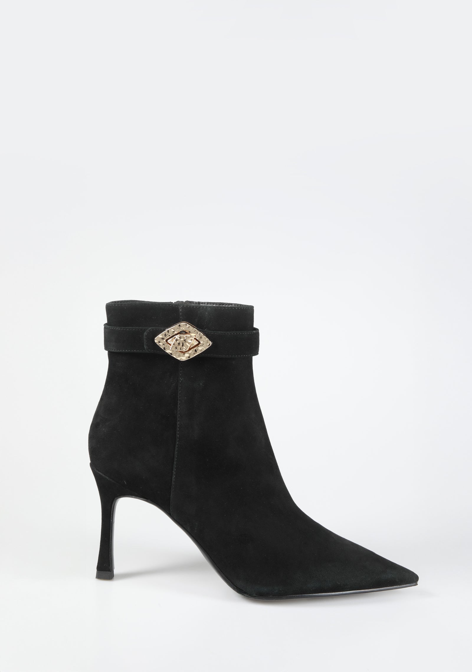 Stivaletto Elegante in Camoscio con Fibbia Gioiello