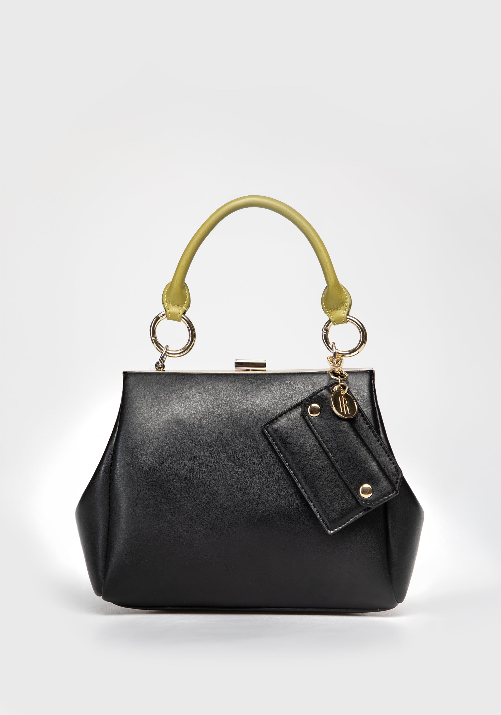 Borsa a Mano Strutturata con Dettagli a Contrasto