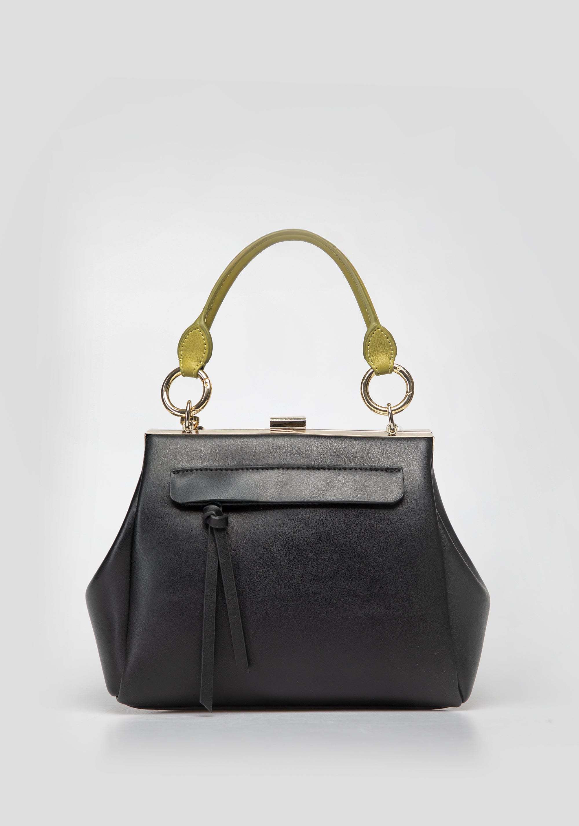 Borsa a Mano Strutturata con Dettagli a Contrasto