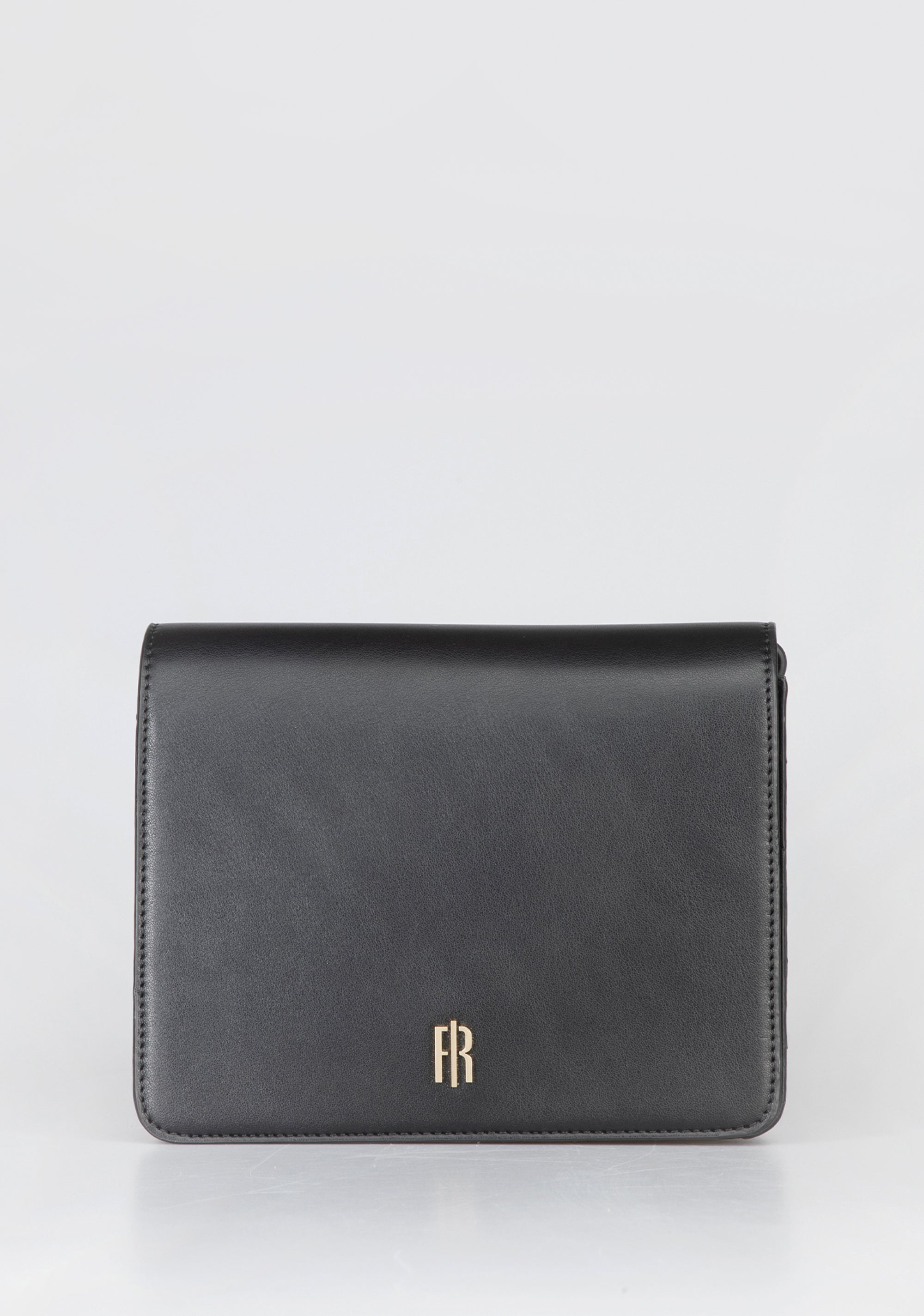 Borsa Clutch Tracolla/ tracolla con Logo FR effetto Oro