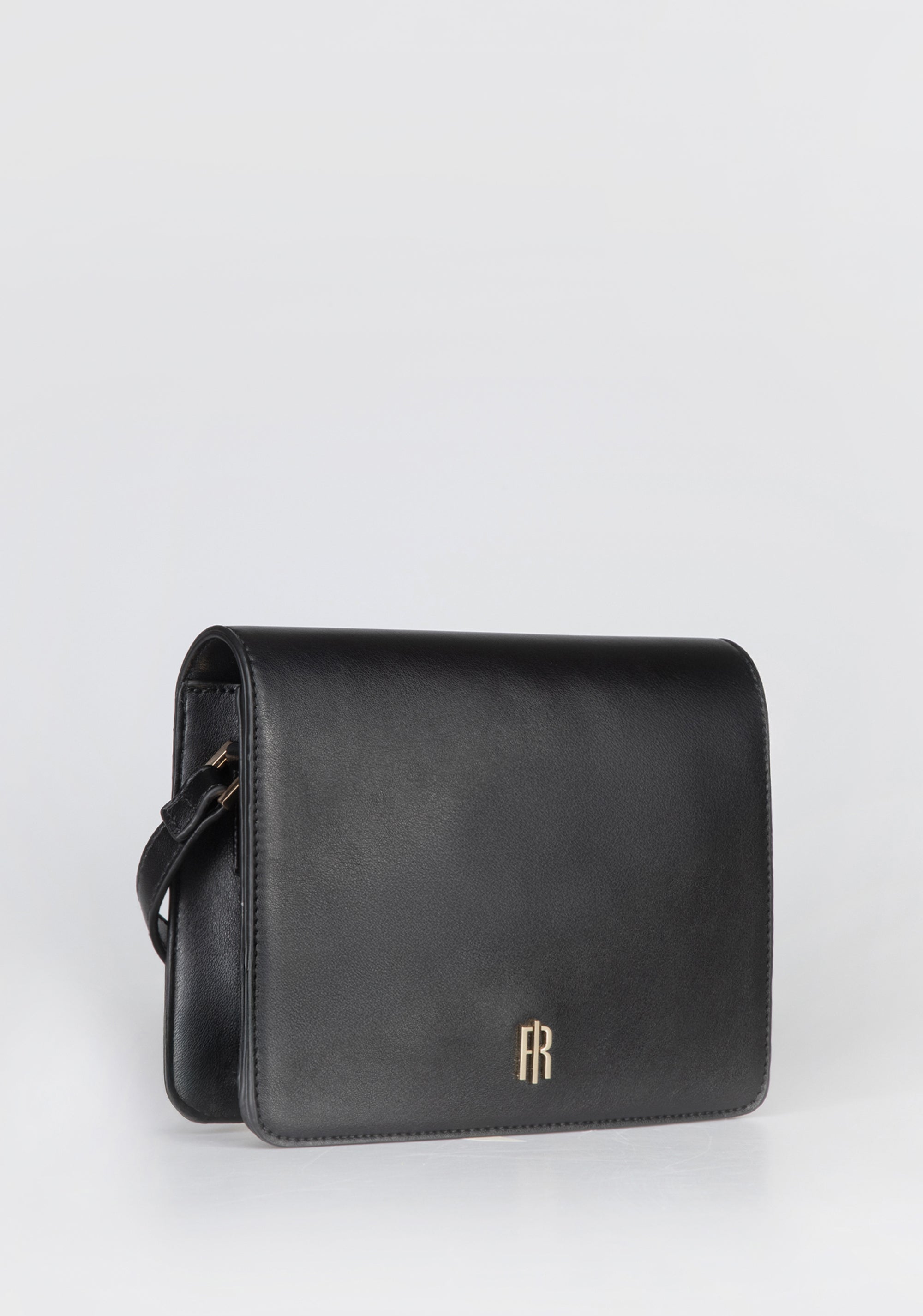 Borsa Clutch Tracolla/ tracolla con Logo FR effetto Oro